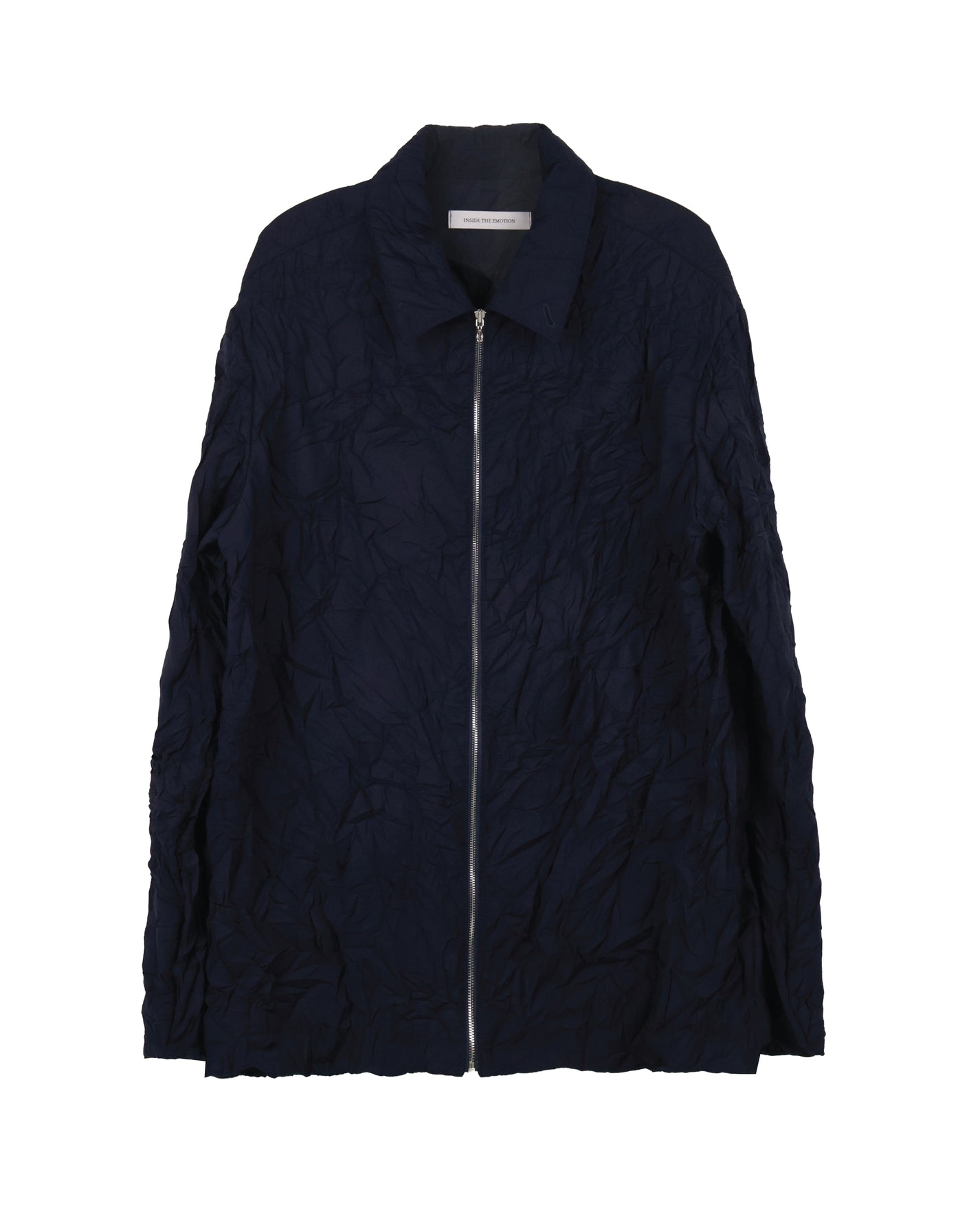 Pleated Collar Shirt - Deep Navy