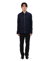 Pleated Collar Shirt - Deep Navy