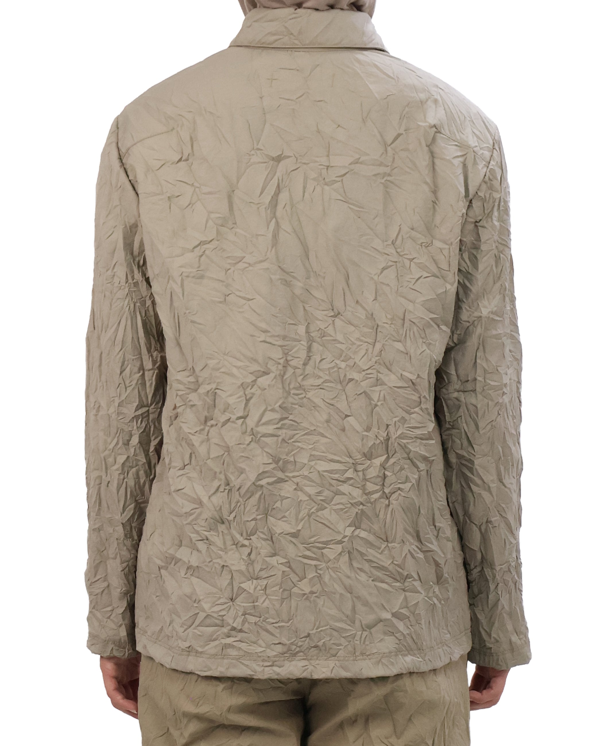 Pleated Collar Shirt - Sand Beige