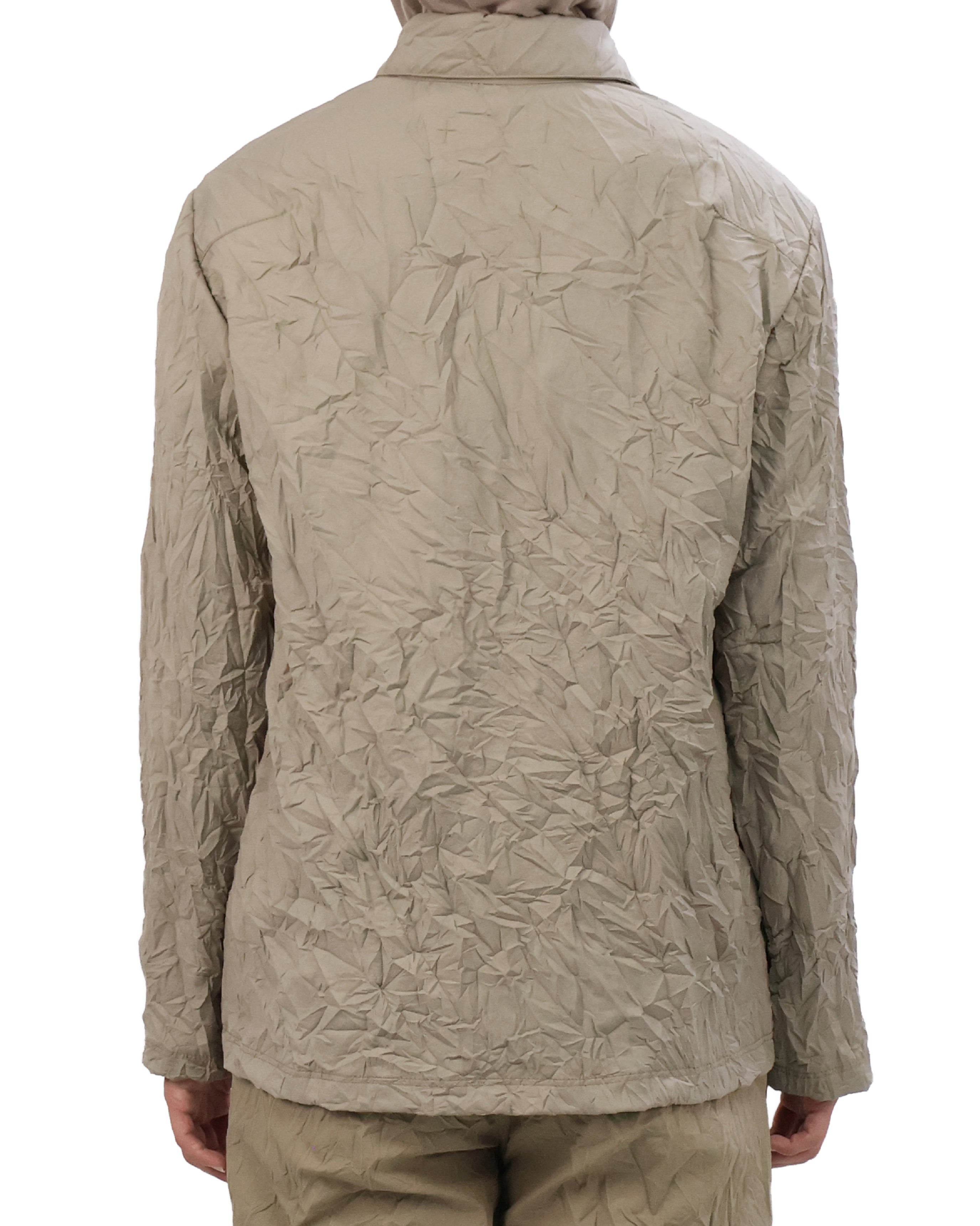 Pleated Collar Shirt - Sand Beige