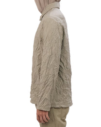 Pleated Collar Shirt - Sand Beige