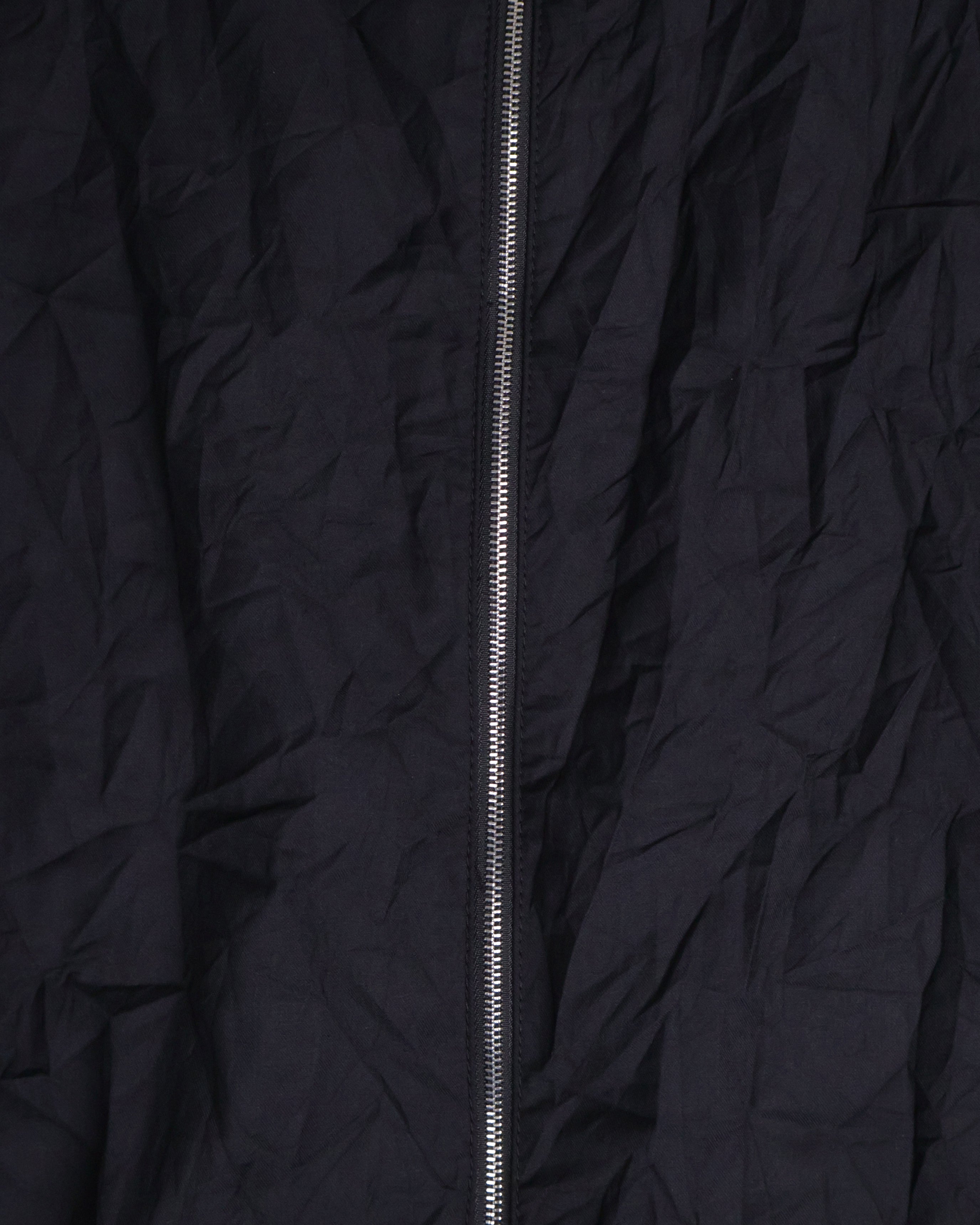 Pleated Collar Shirt - Black