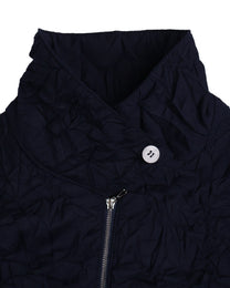 Pleated Collar Shirt - Deep Navy