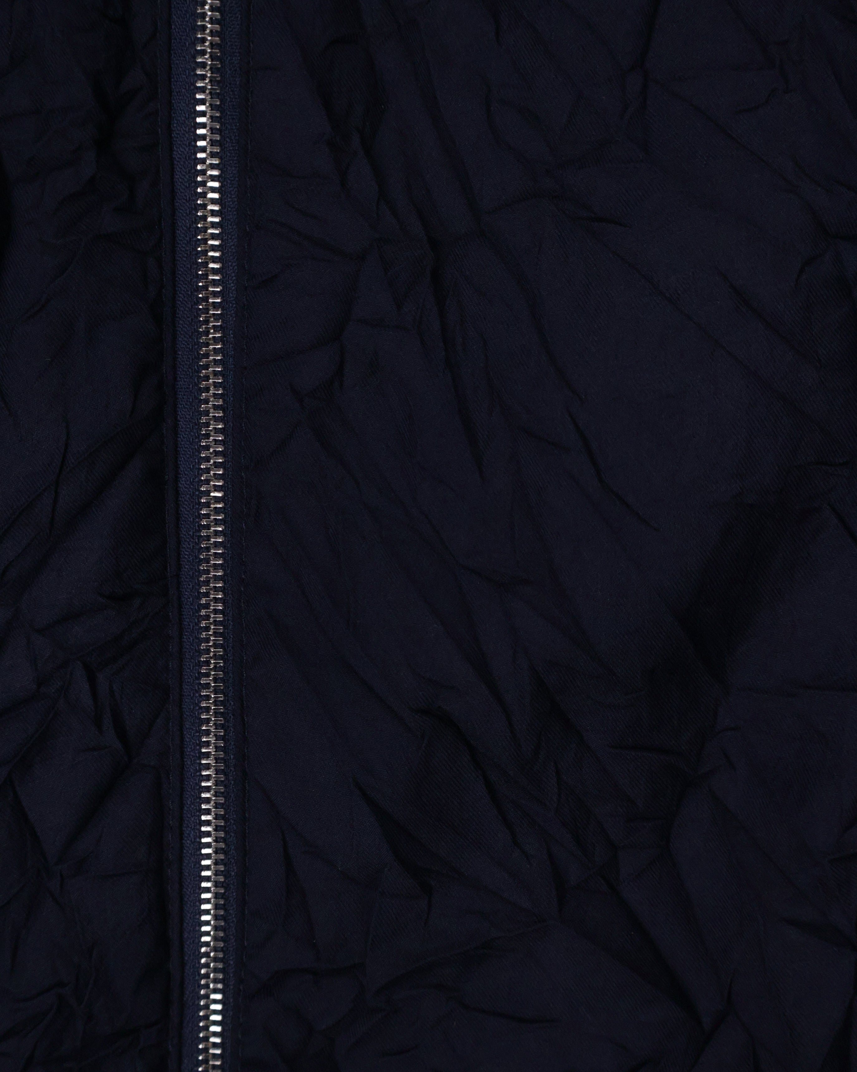 Pleated Collar Shirt - Deep Navy