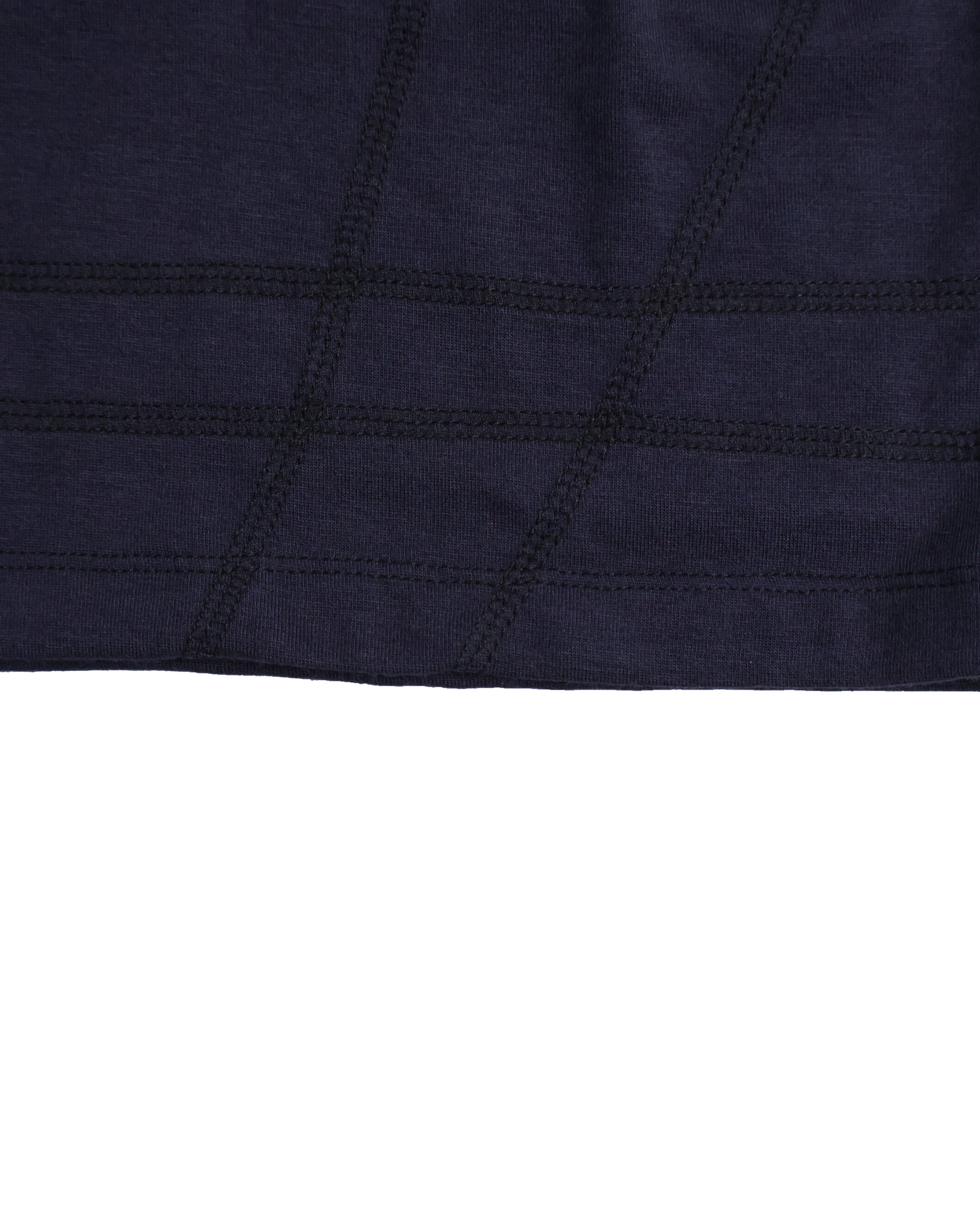 Buttoned Neck Hoodie -  Navy