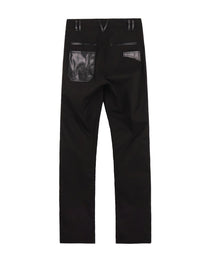 Leather Pocket Pants - Black
