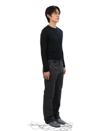 Leather Pocket Pants - Charcoal