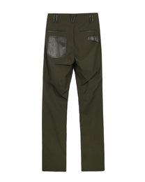Leather Pocket Pants - Deep Olive