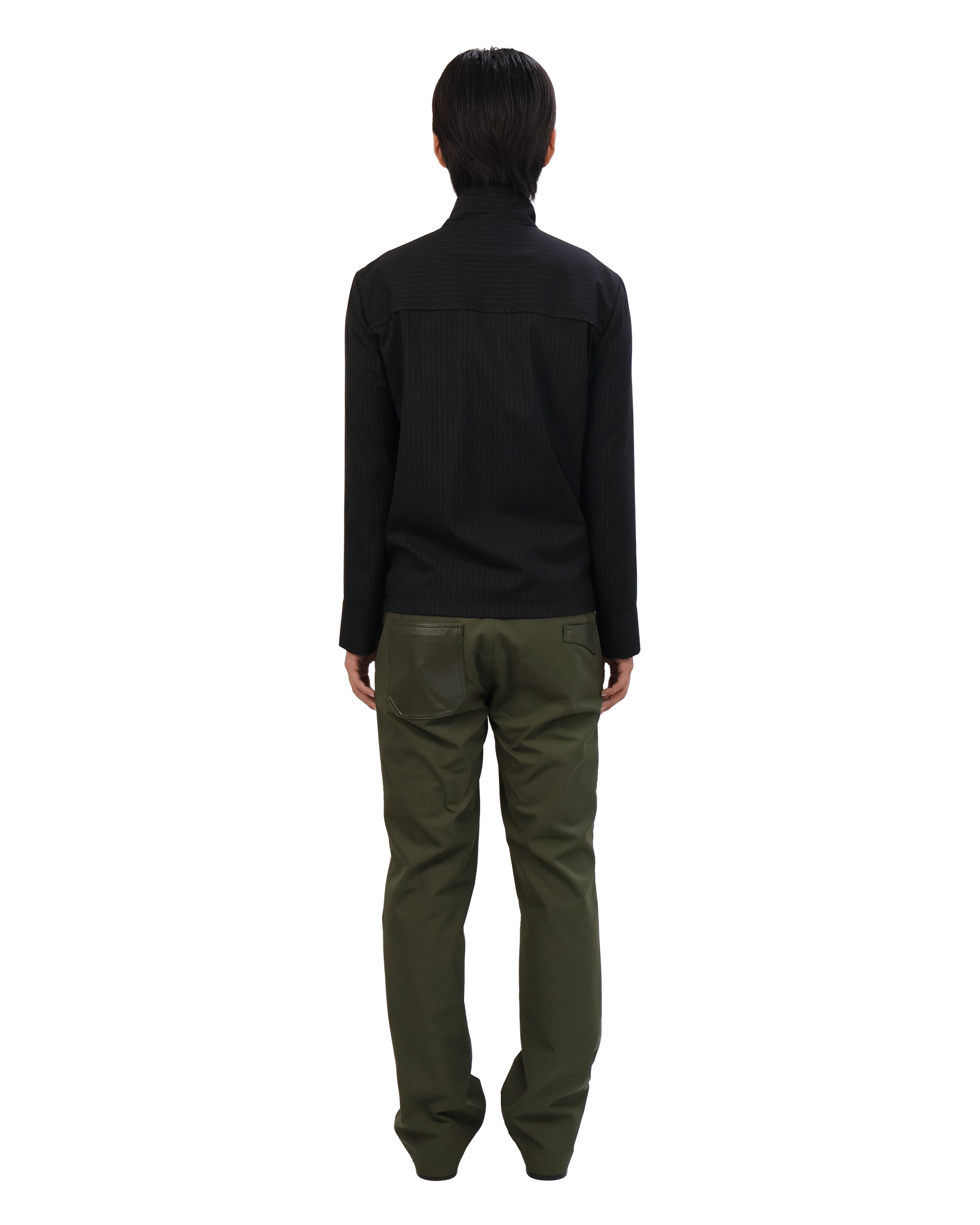 Leather Pocket Pants - Deep Olive
