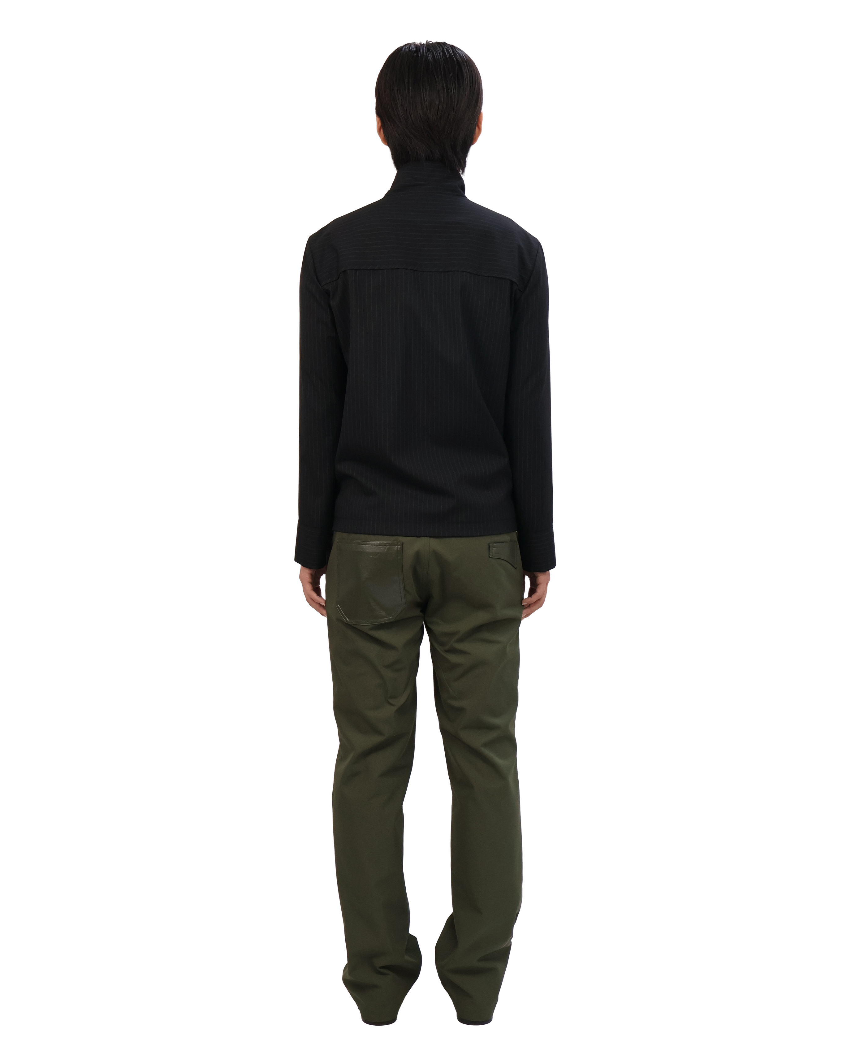 Leather Pocket Pants - Deep Olive