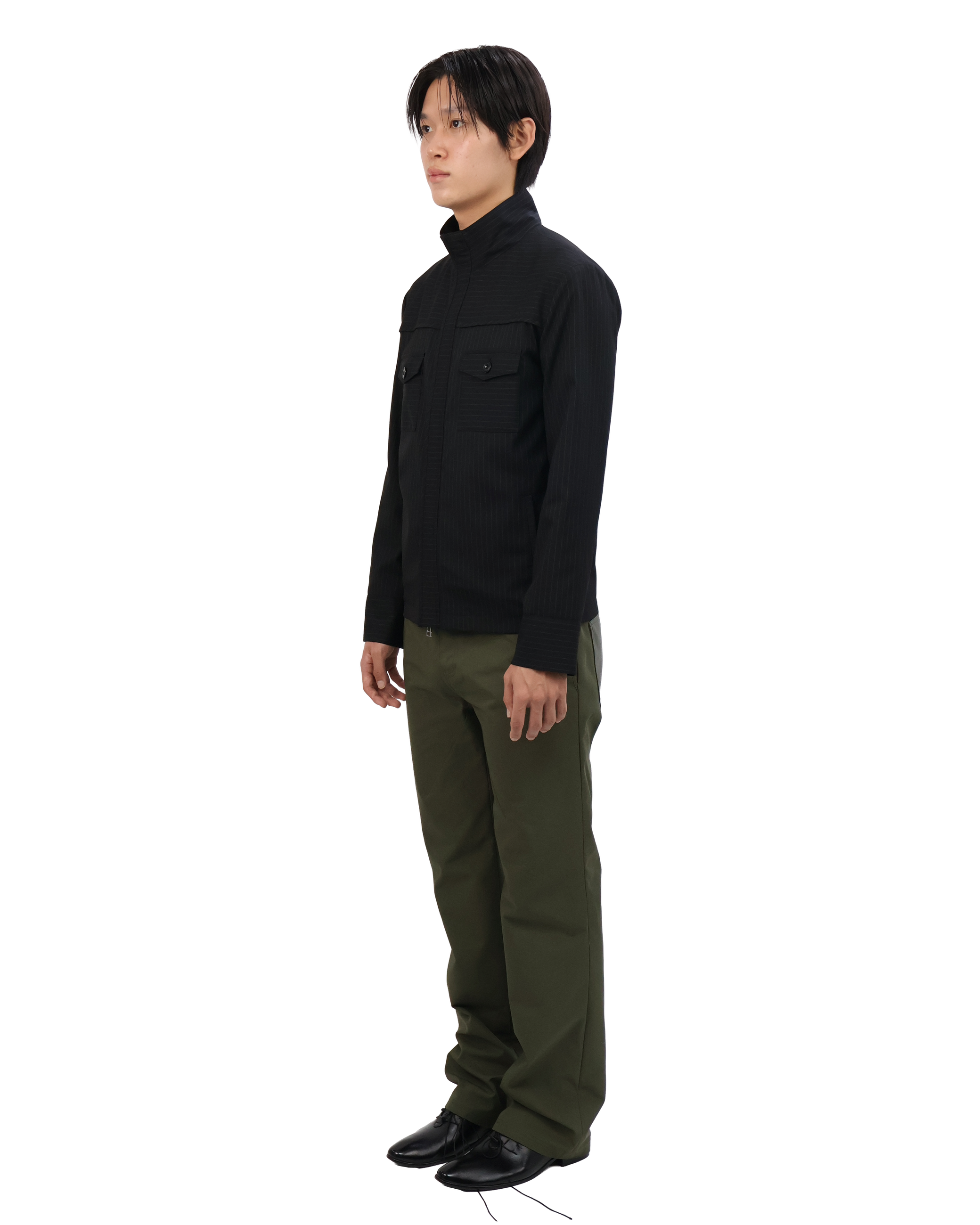 Leather Pocket Pants - Deep Olive