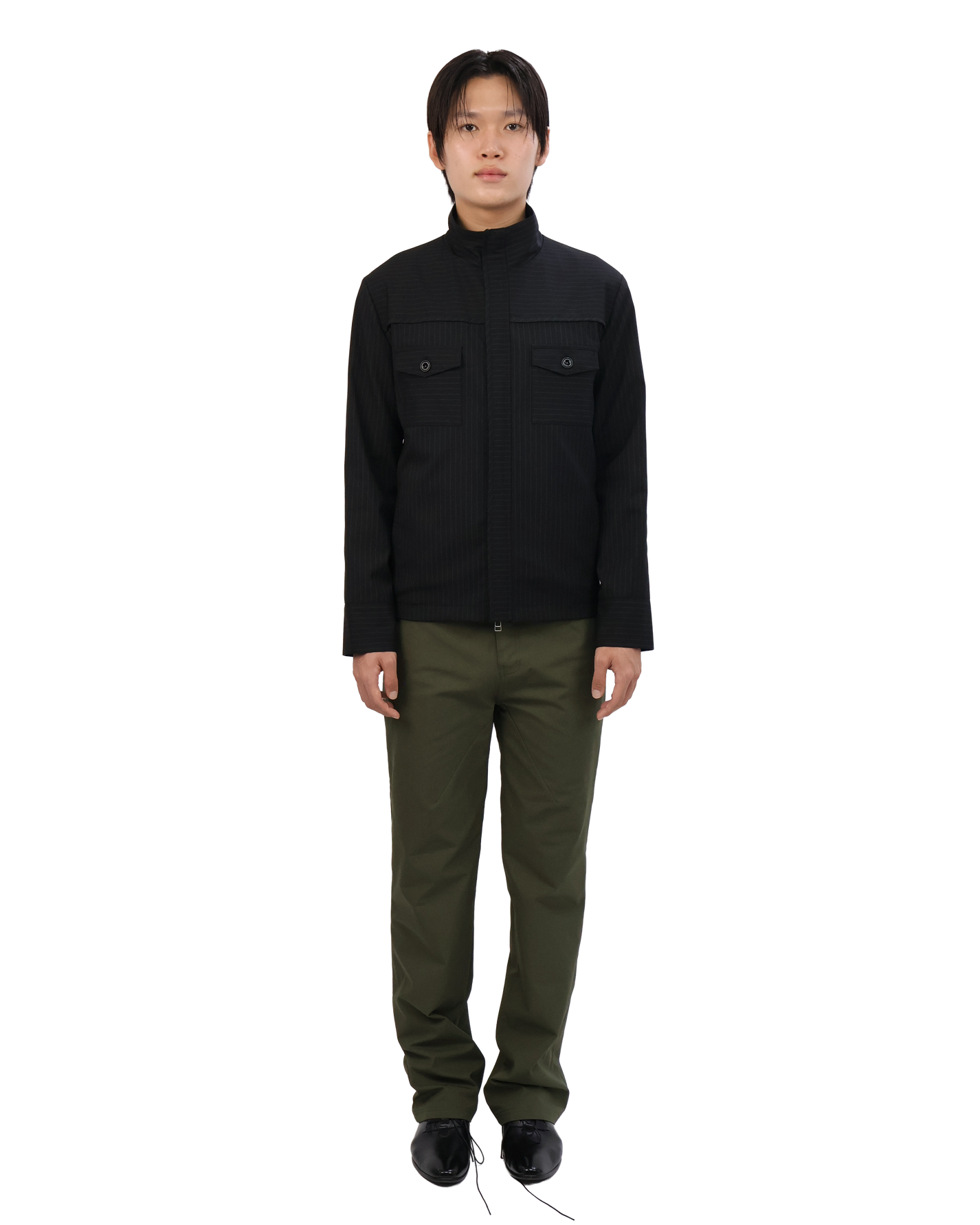Leather Pocket Pants - Deep Olive