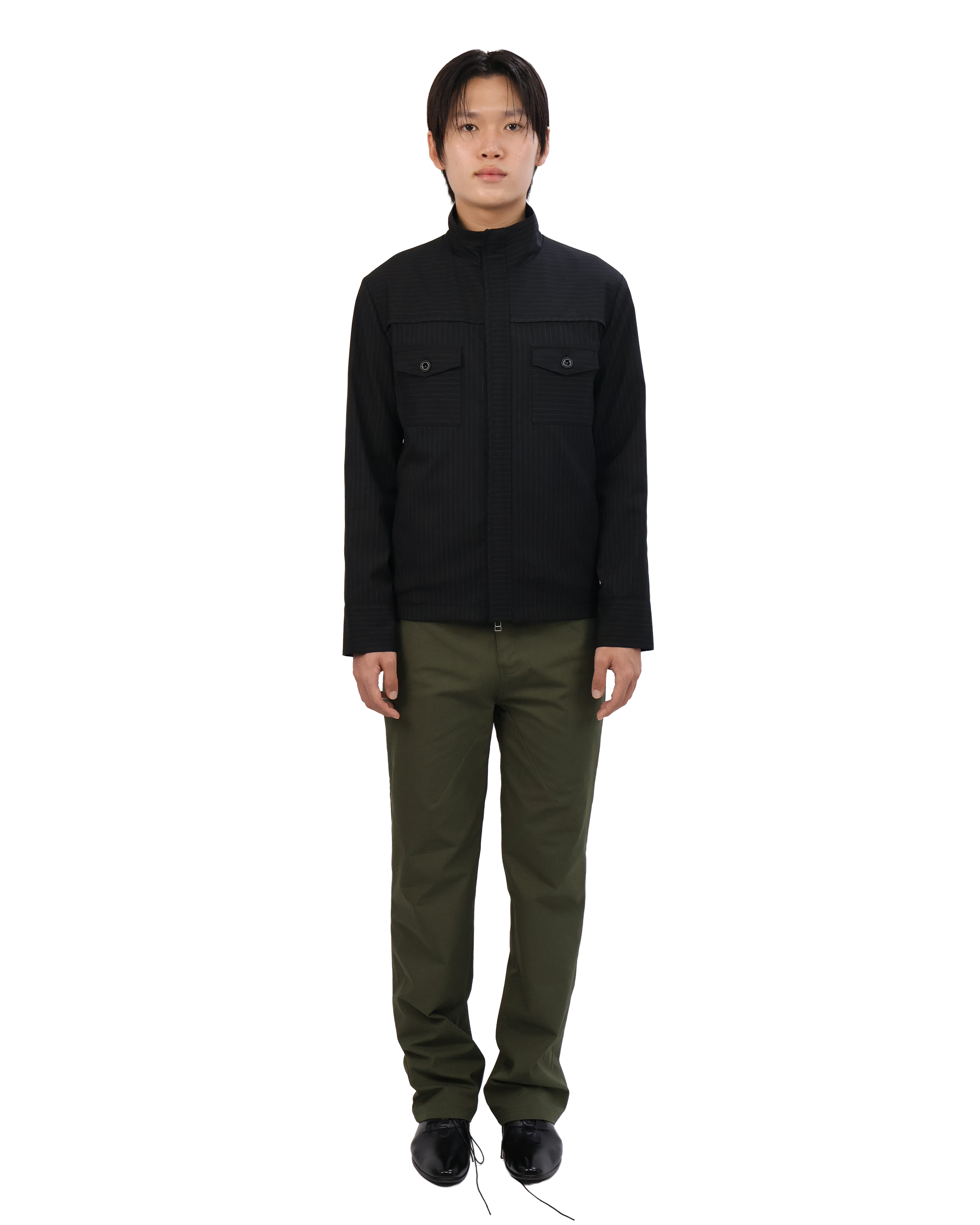 Leather Pocket Pants - Deep Olive