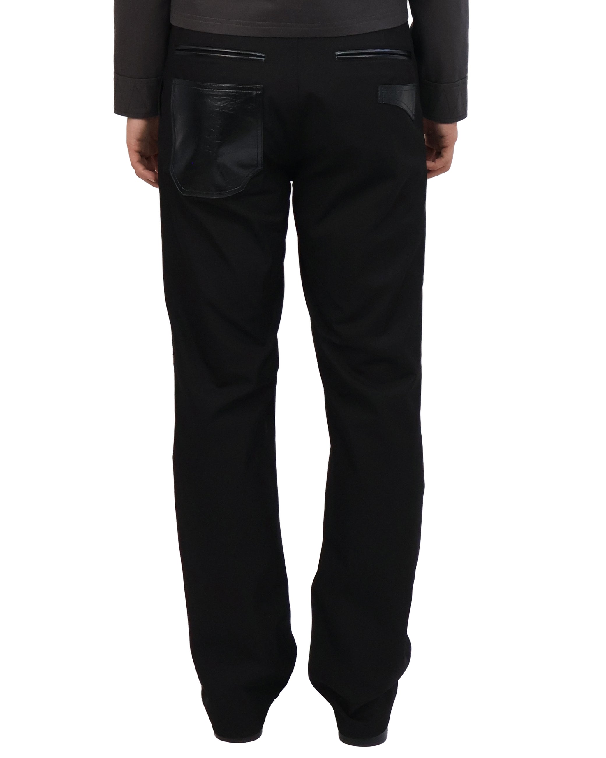 Leather Pocket Pants - Black