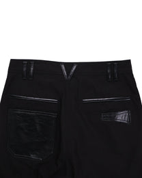 Leather Pocket Pants - Black