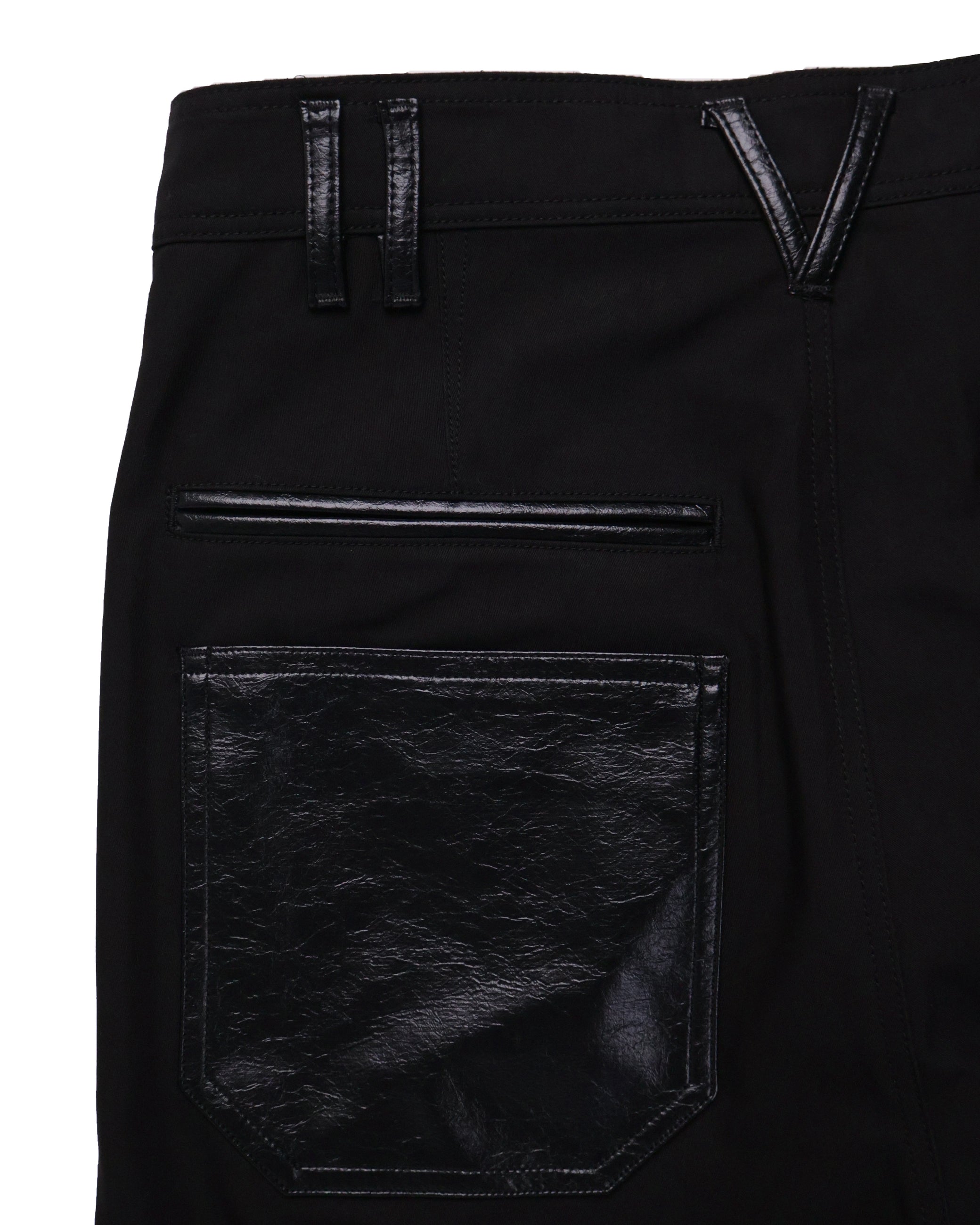 Leather Pocket Pants - Black