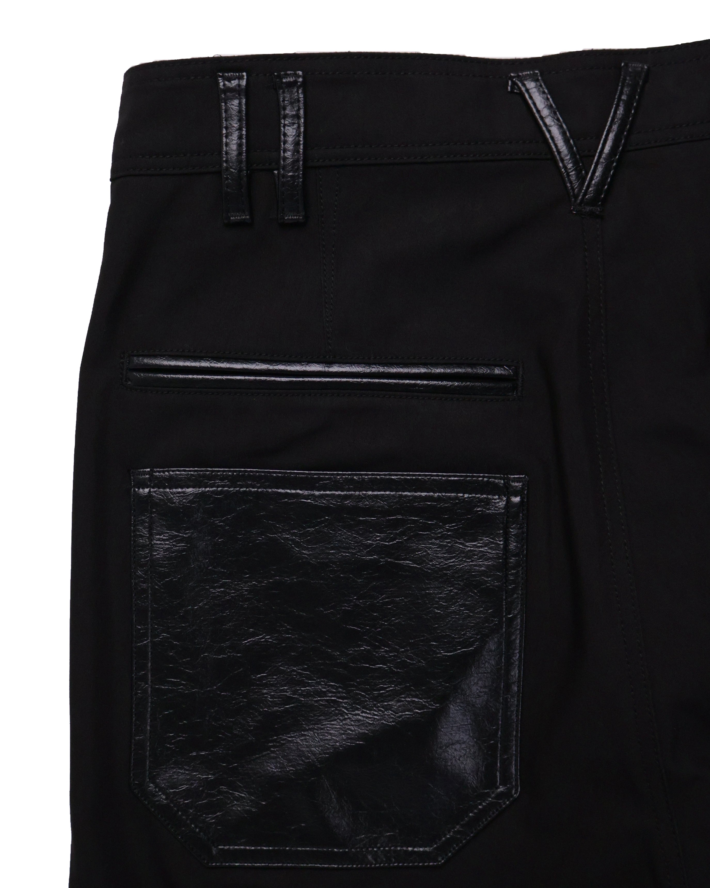 Leather Pocket Pants - Black