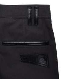 Leather Pocket Pants - Charcoal