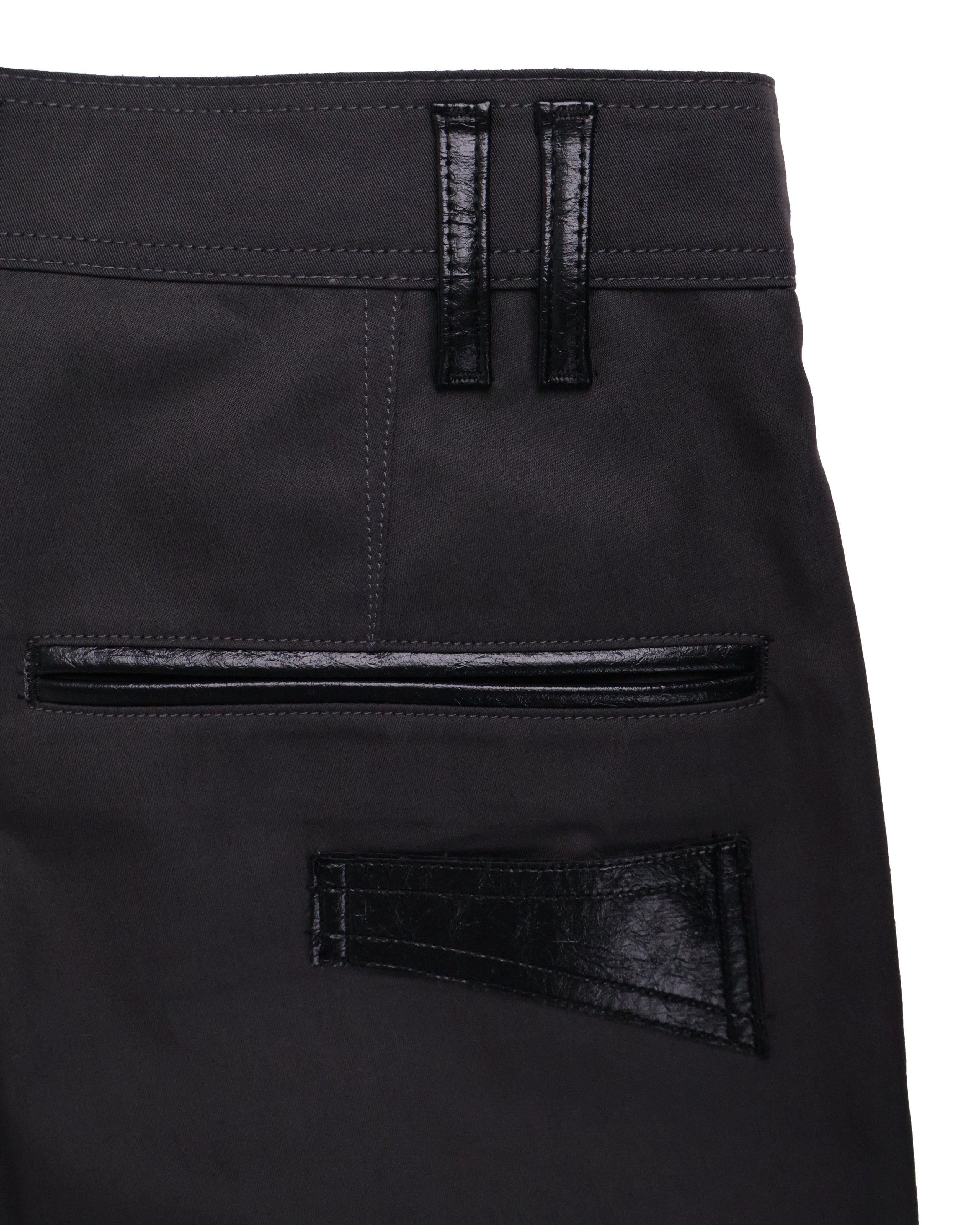 Leather Pocket Pants - Charcoal