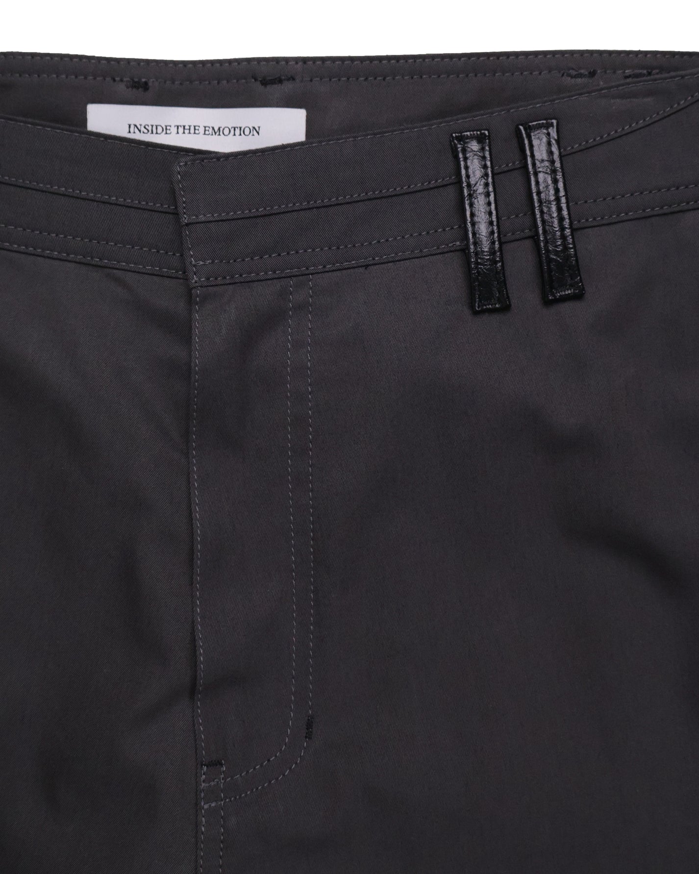Leather Pocket Pants - Charcoal