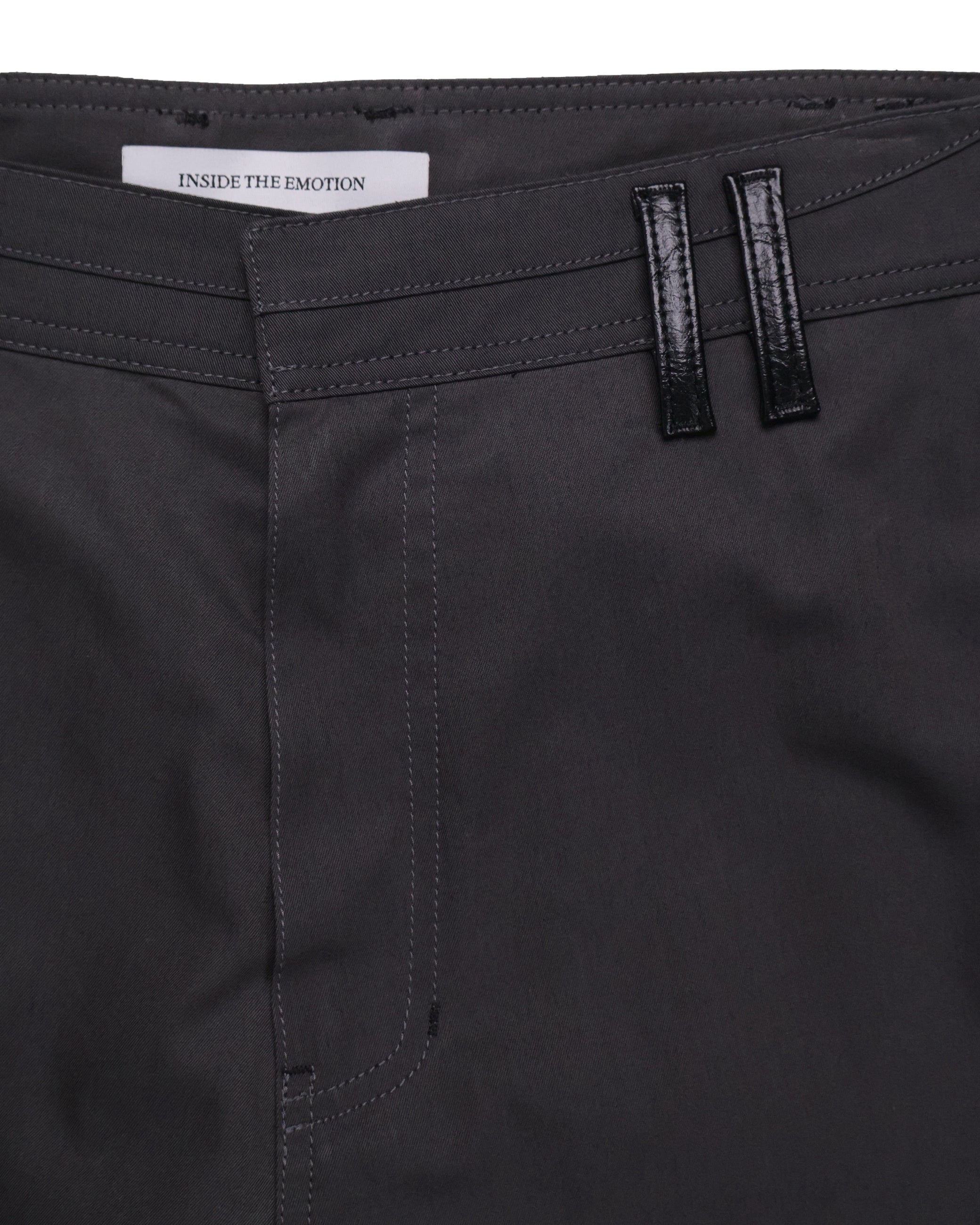 Leather Pocket Pants - Charcoal