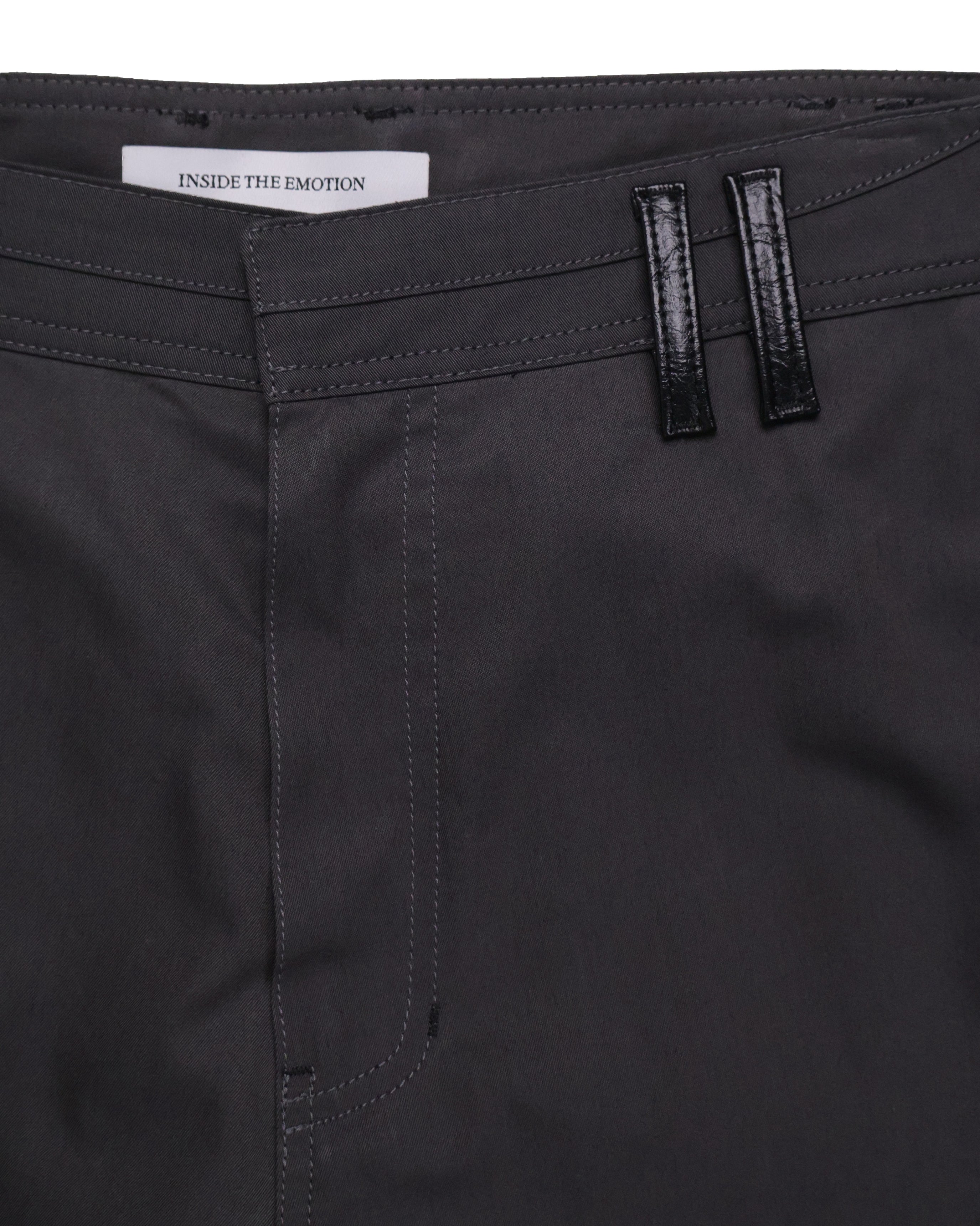 Leather Pocket Pants - Charcoal