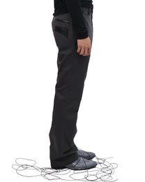 Leather Pocket Pants - Charcoal