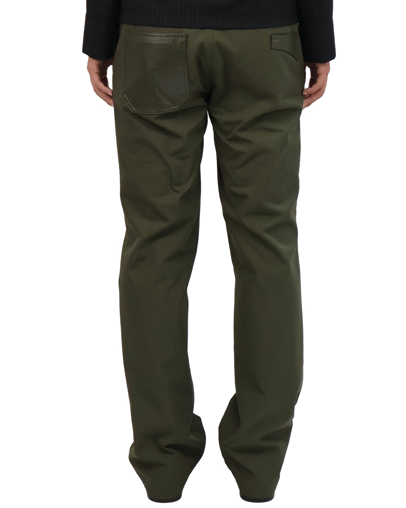 Leather Pocket Pants - Deep Olive