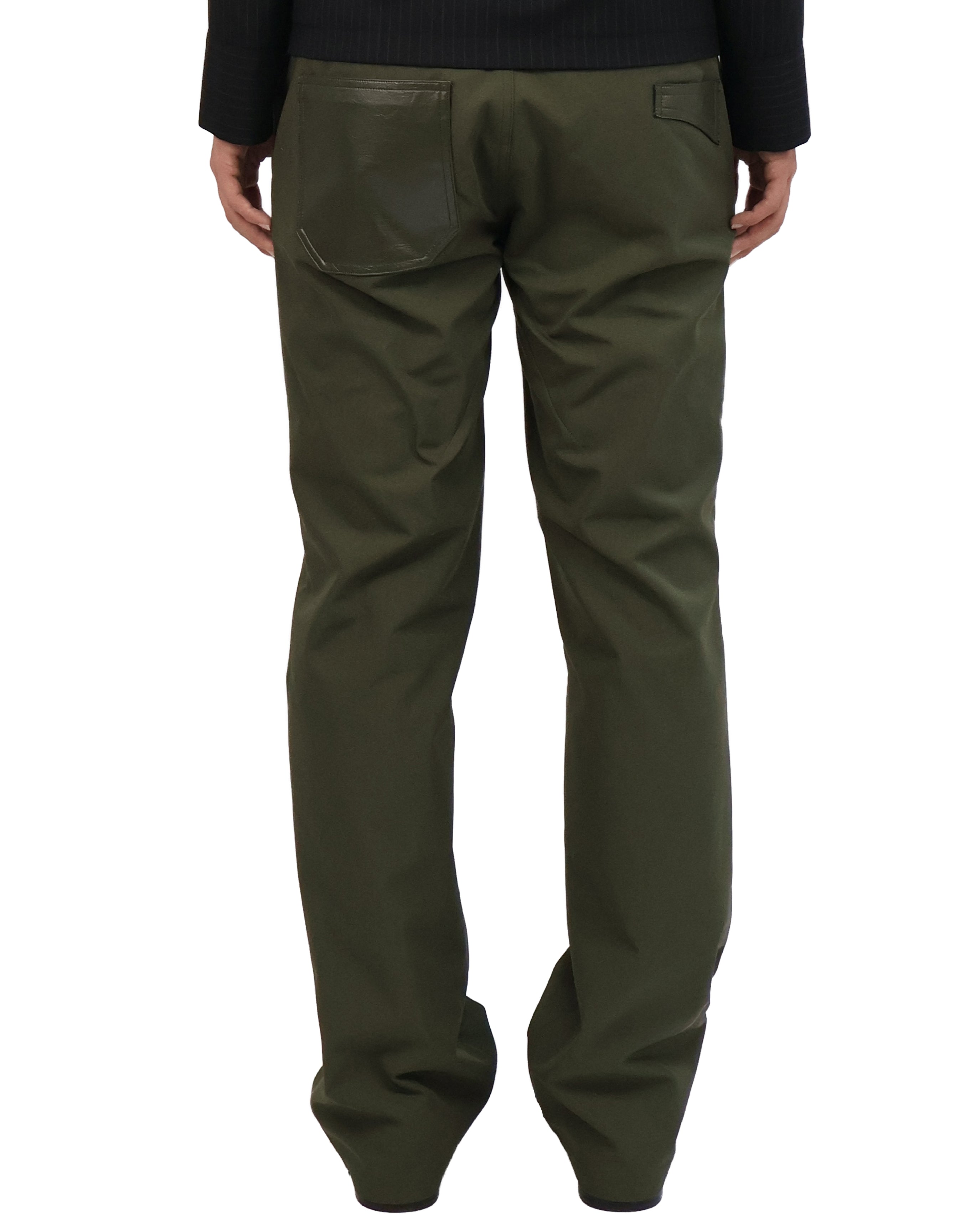 Leather Pocket Pants - Deep Olive