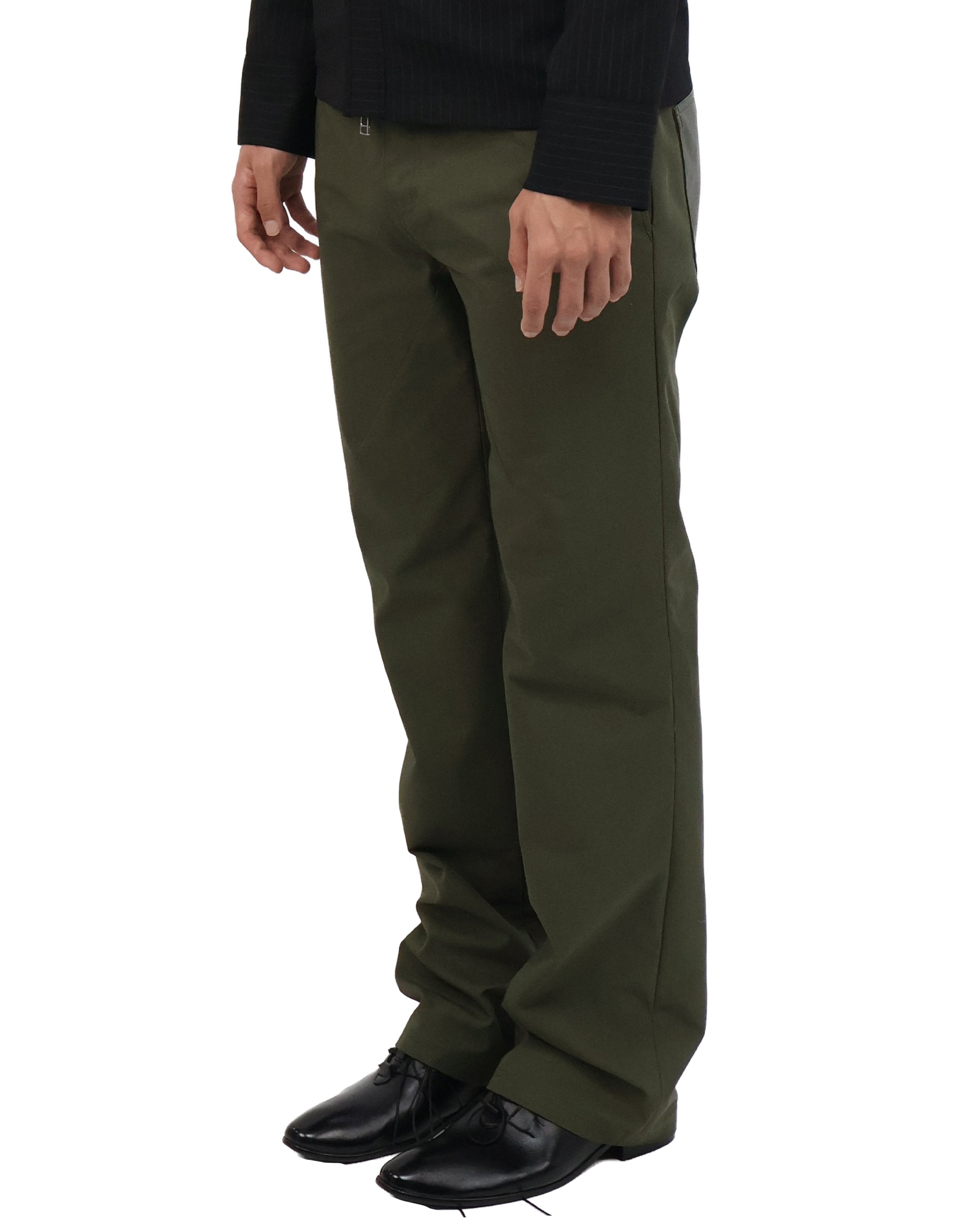 Leather Pocket Pants - Deep Olive