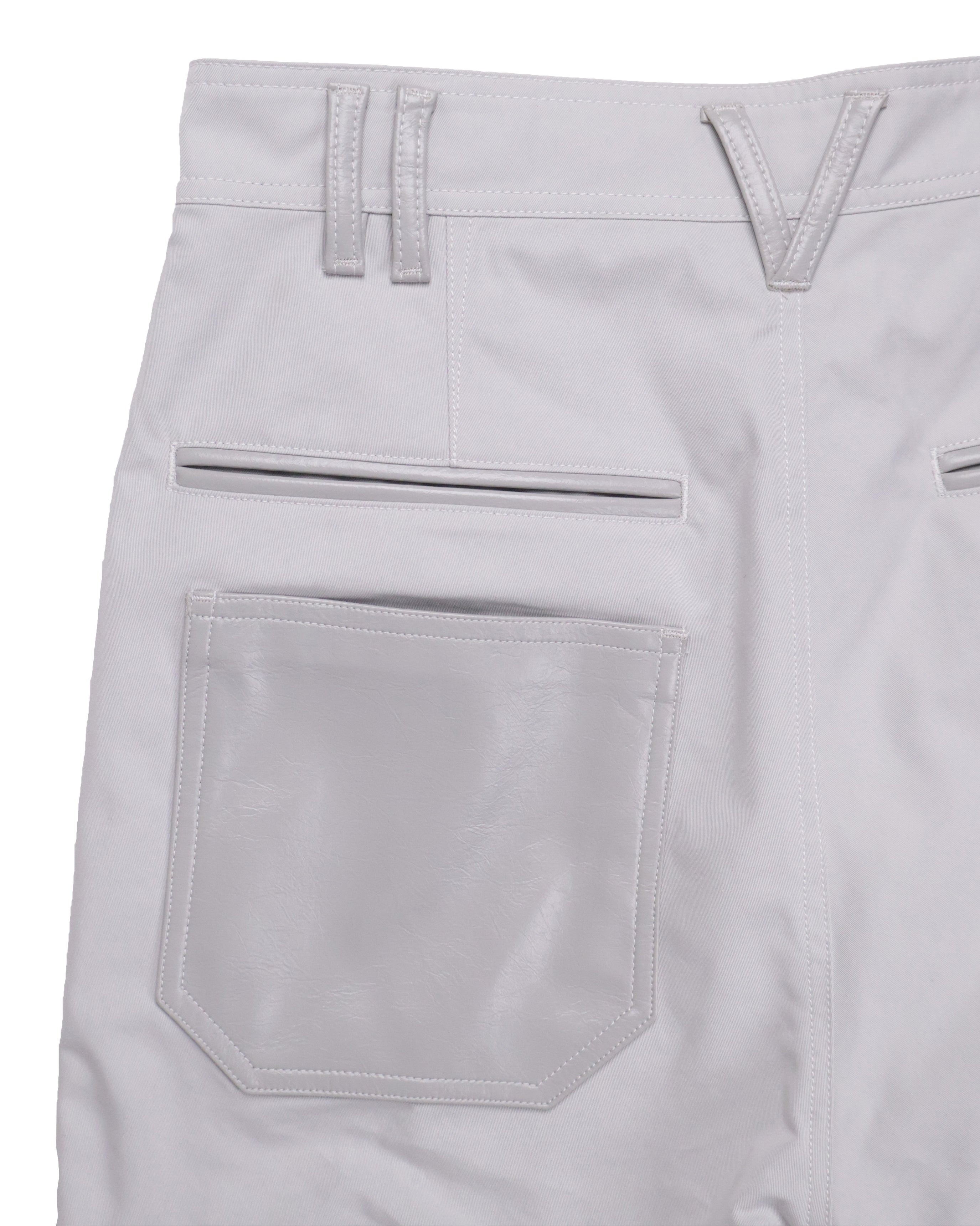 Leather Pocket Pants - Off White