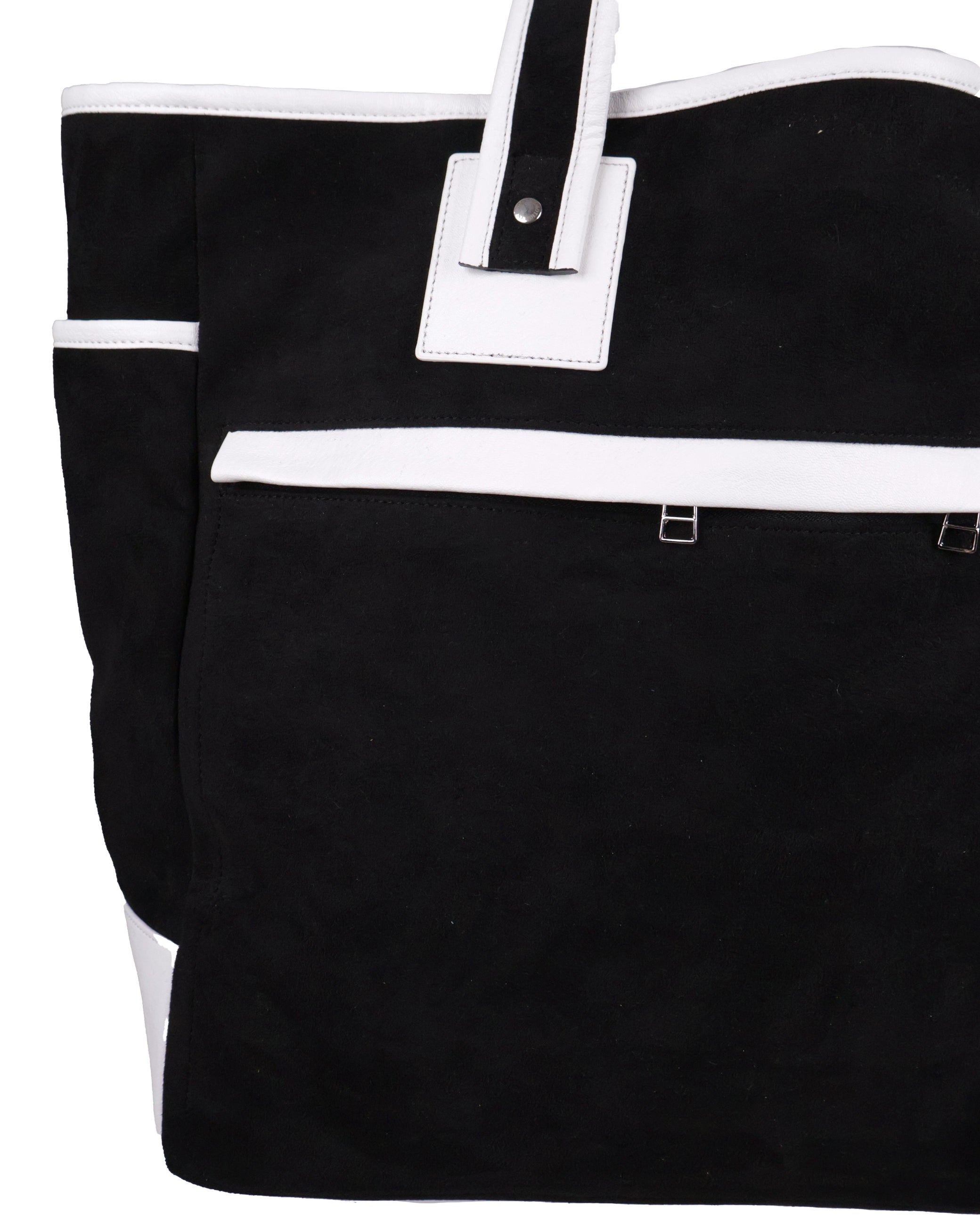 Suede Bag - Black &amp; White