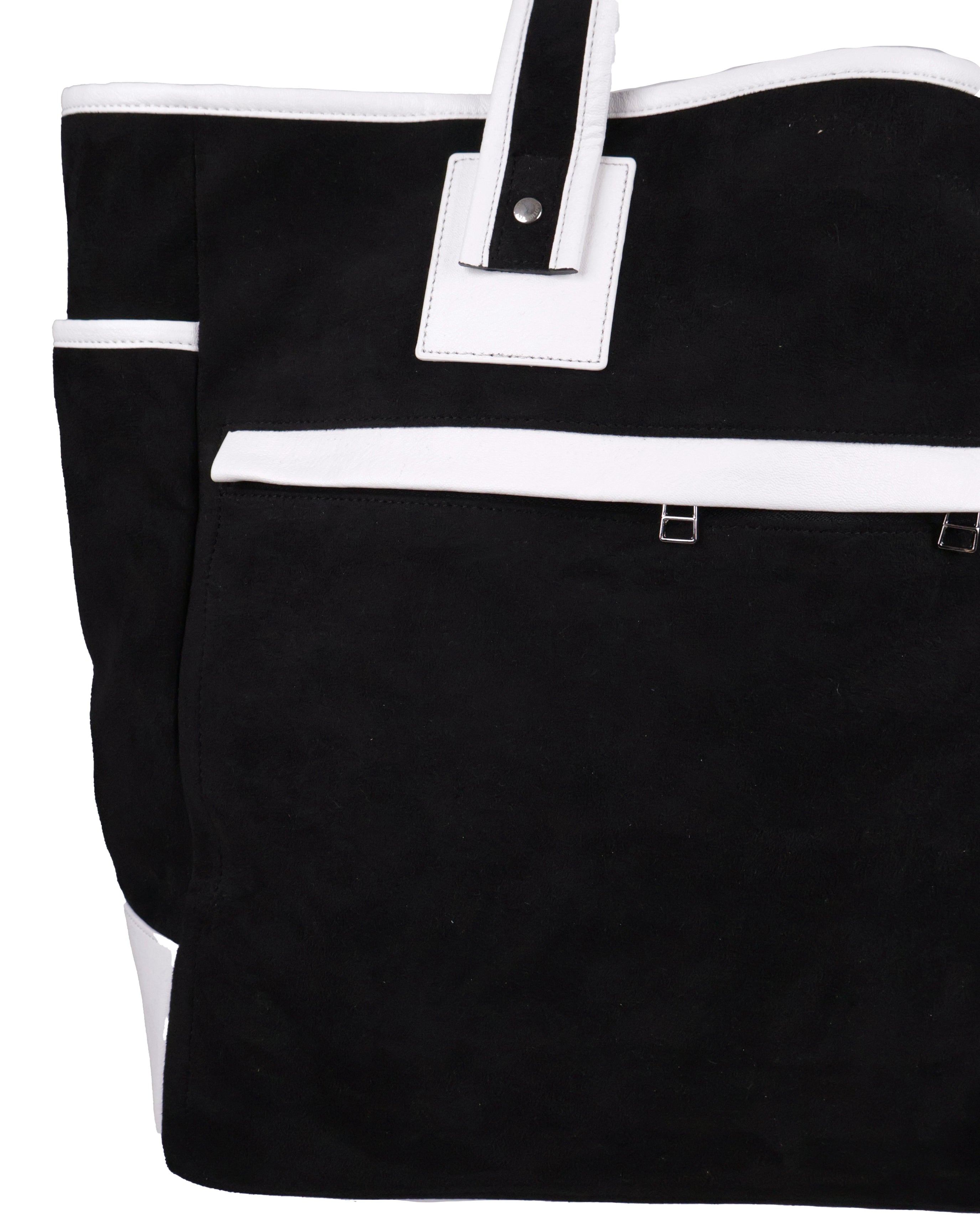 Suede Bag - Black &amp; White