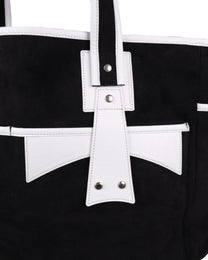 Suede Bag - Black &amp; White