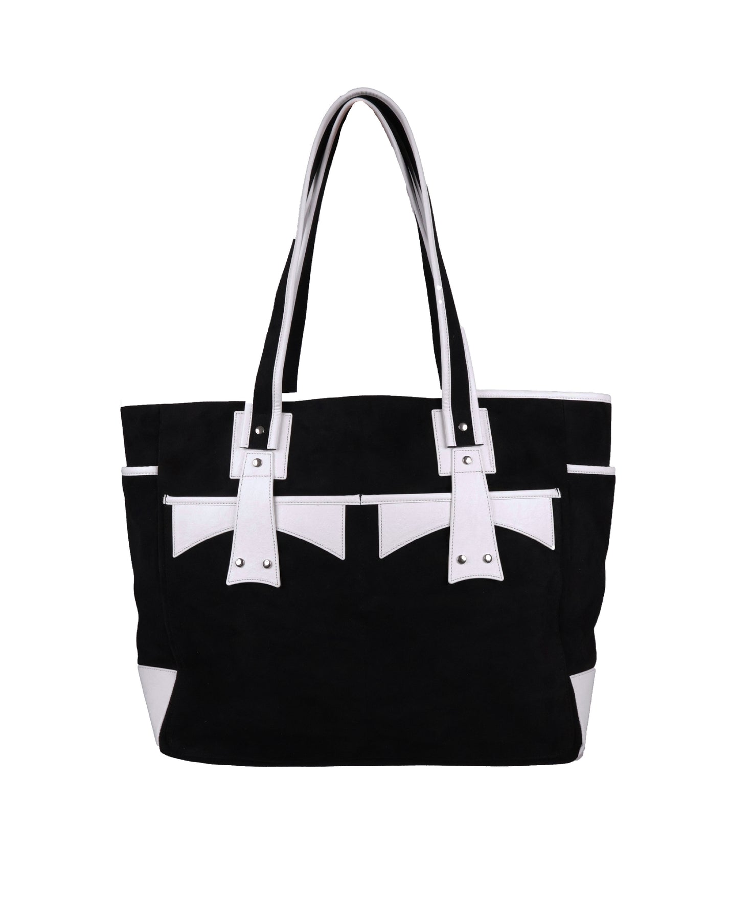 Suede Bag - Black &amp; White