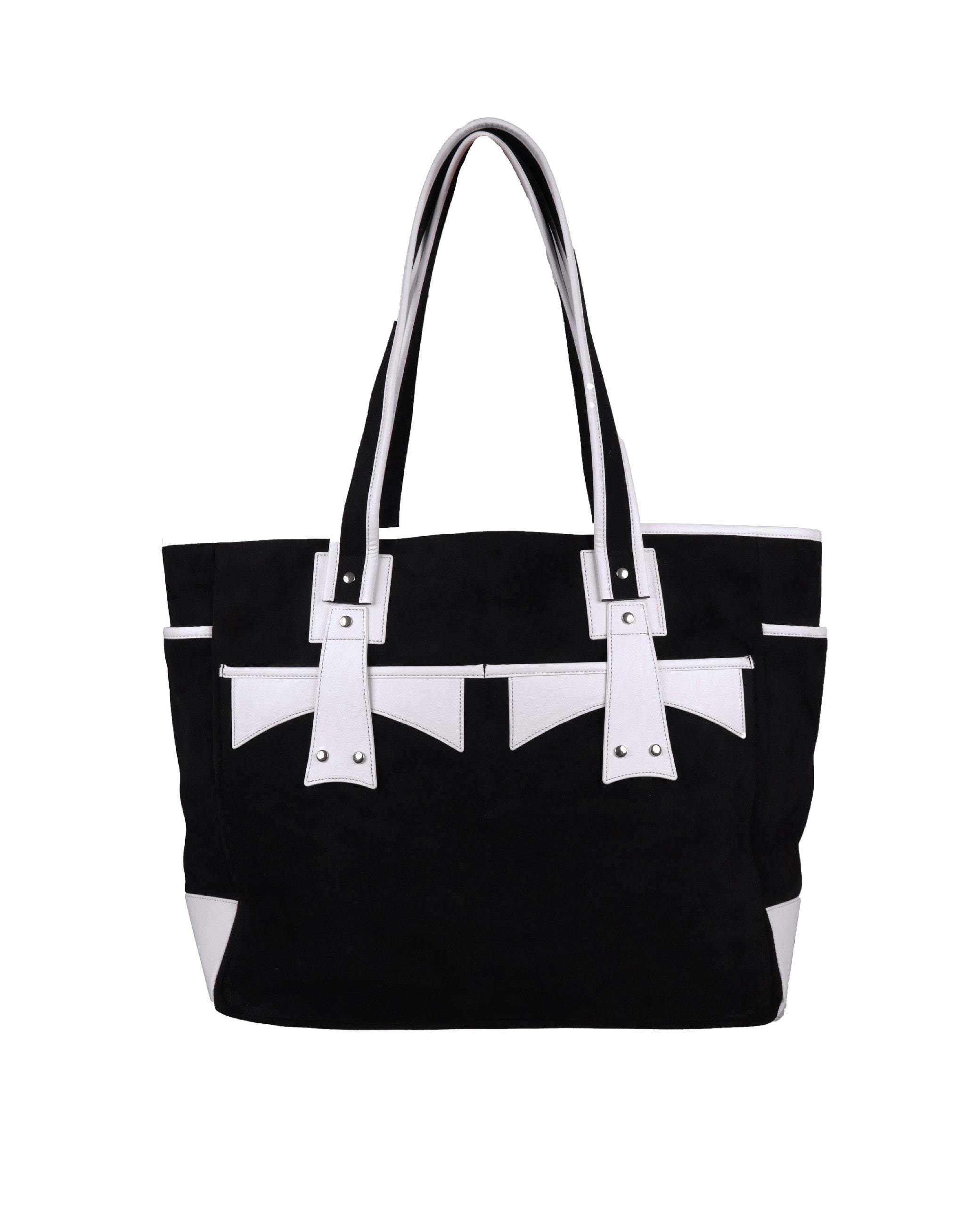 Suede Bag - Black &amp; White