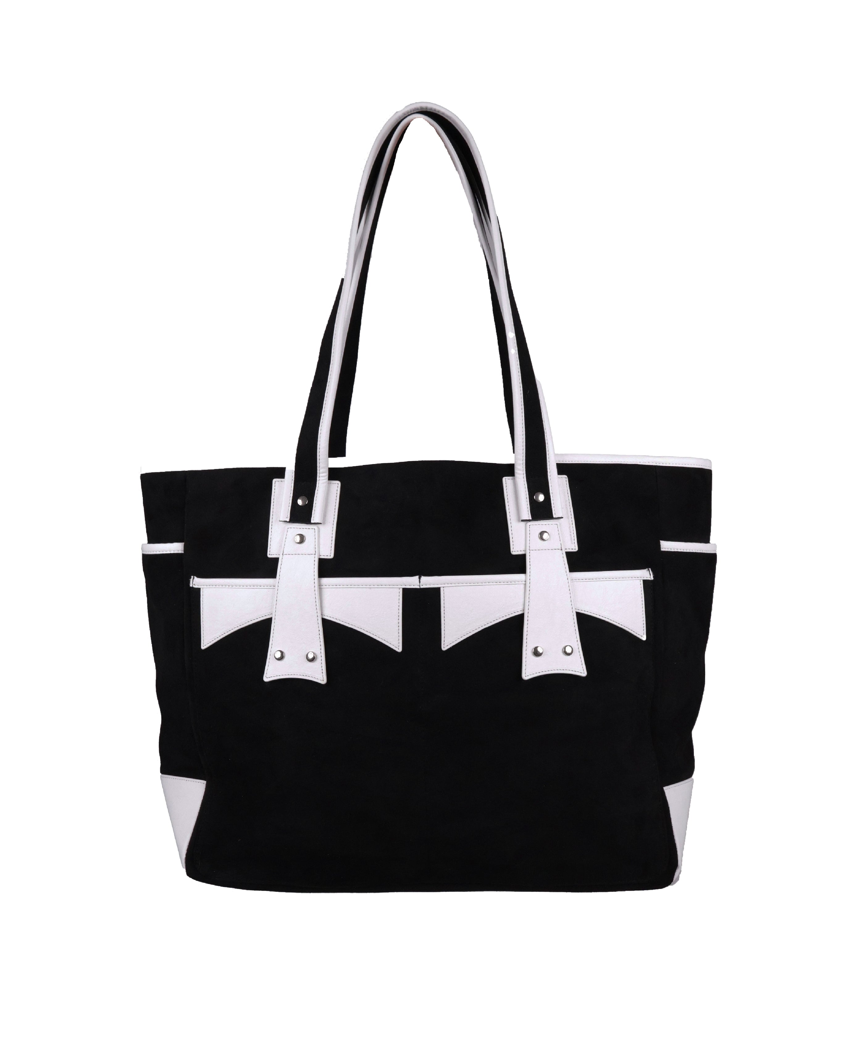 Suede Bag - Black &amp; White