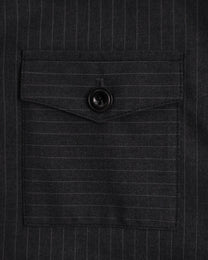 Striped Jacket - Deep Charcoal