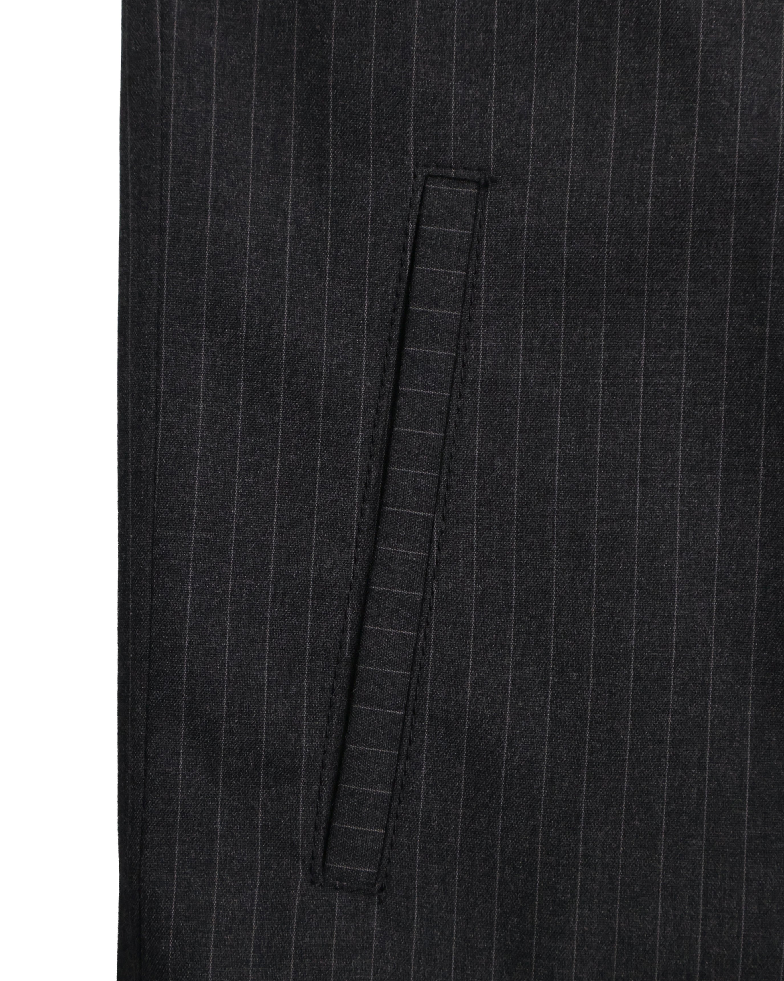 Striped Jacket - Deep Charcoal