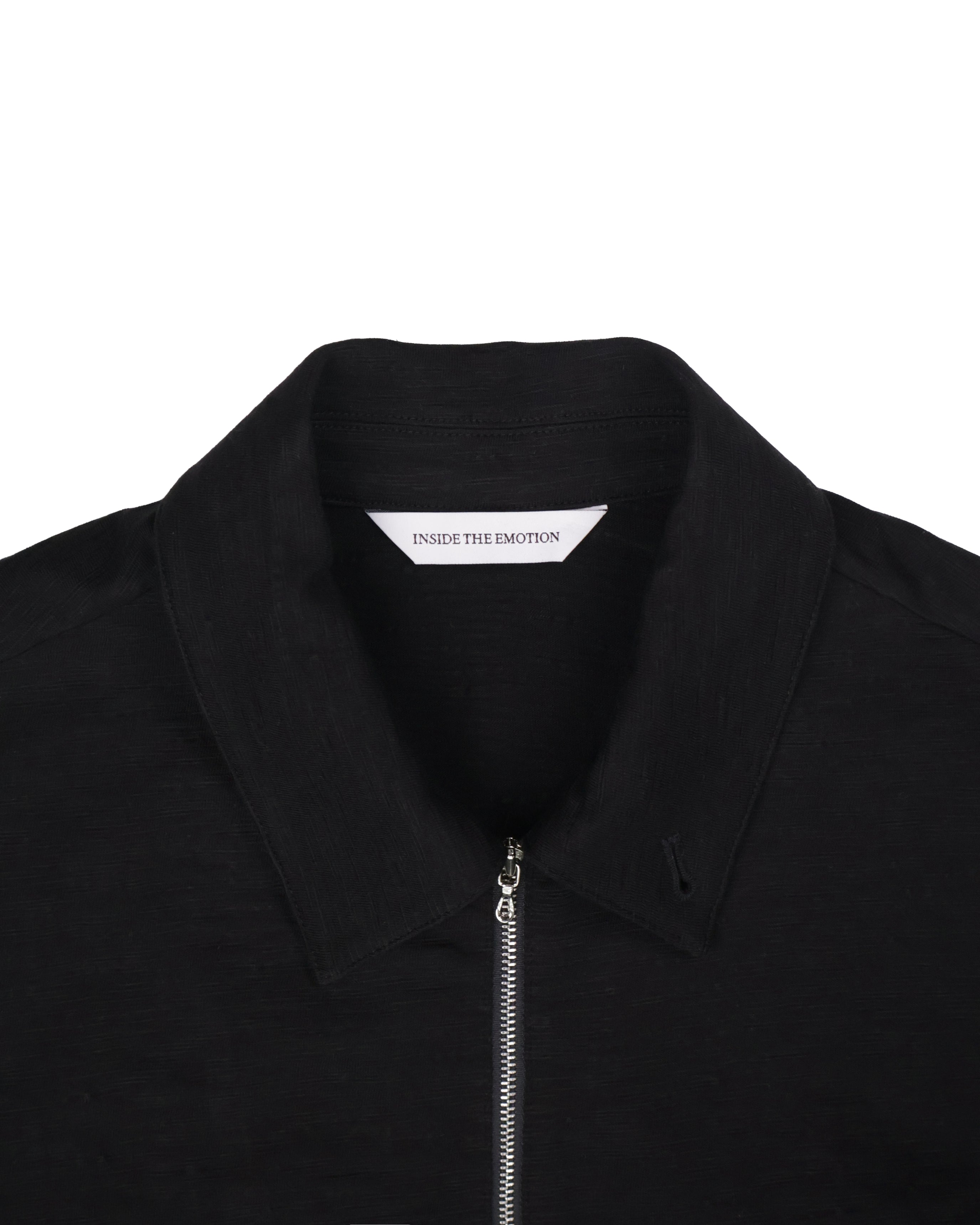 Textured Zip Shirt - Black
