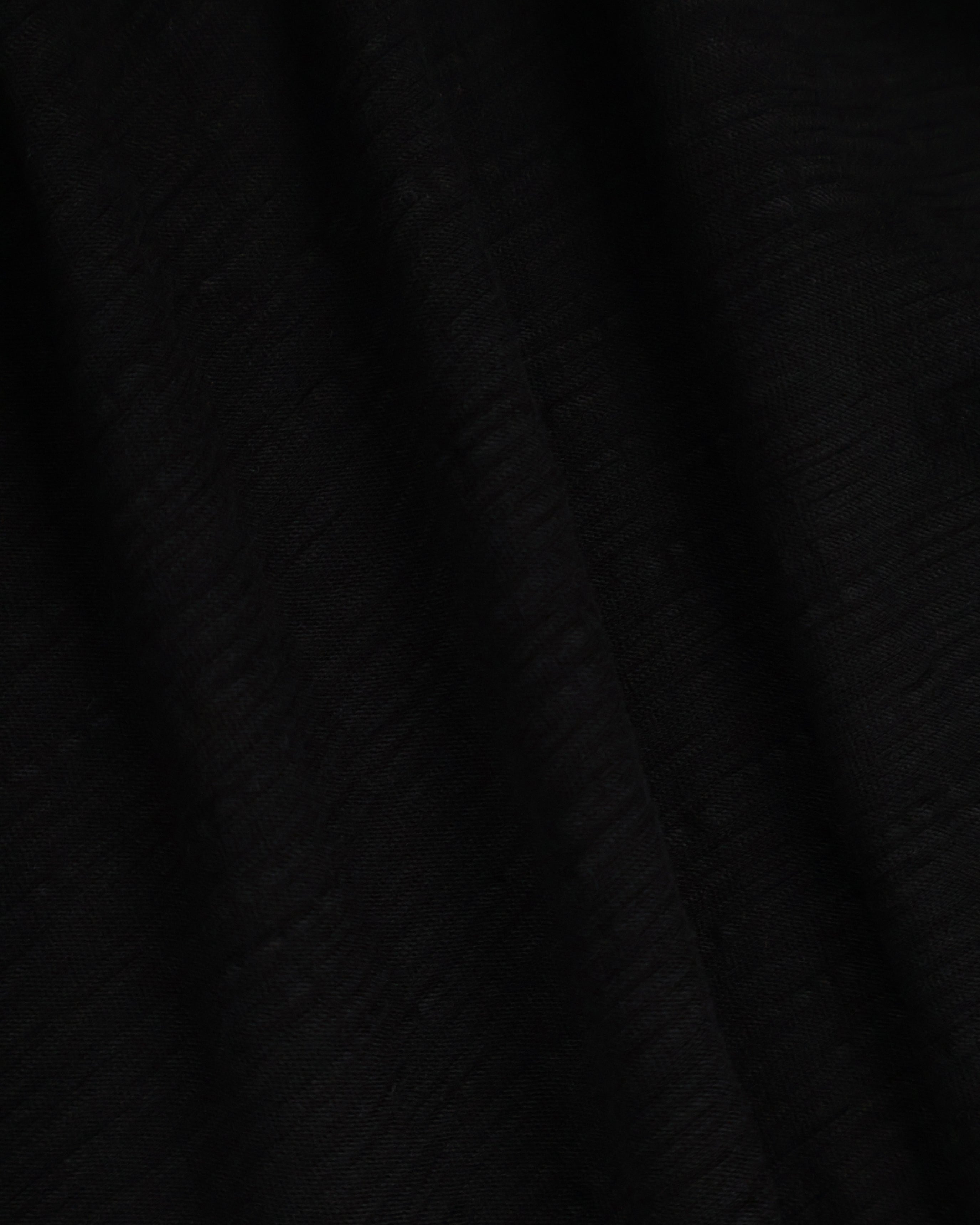 Textured Zip Shirt - Black