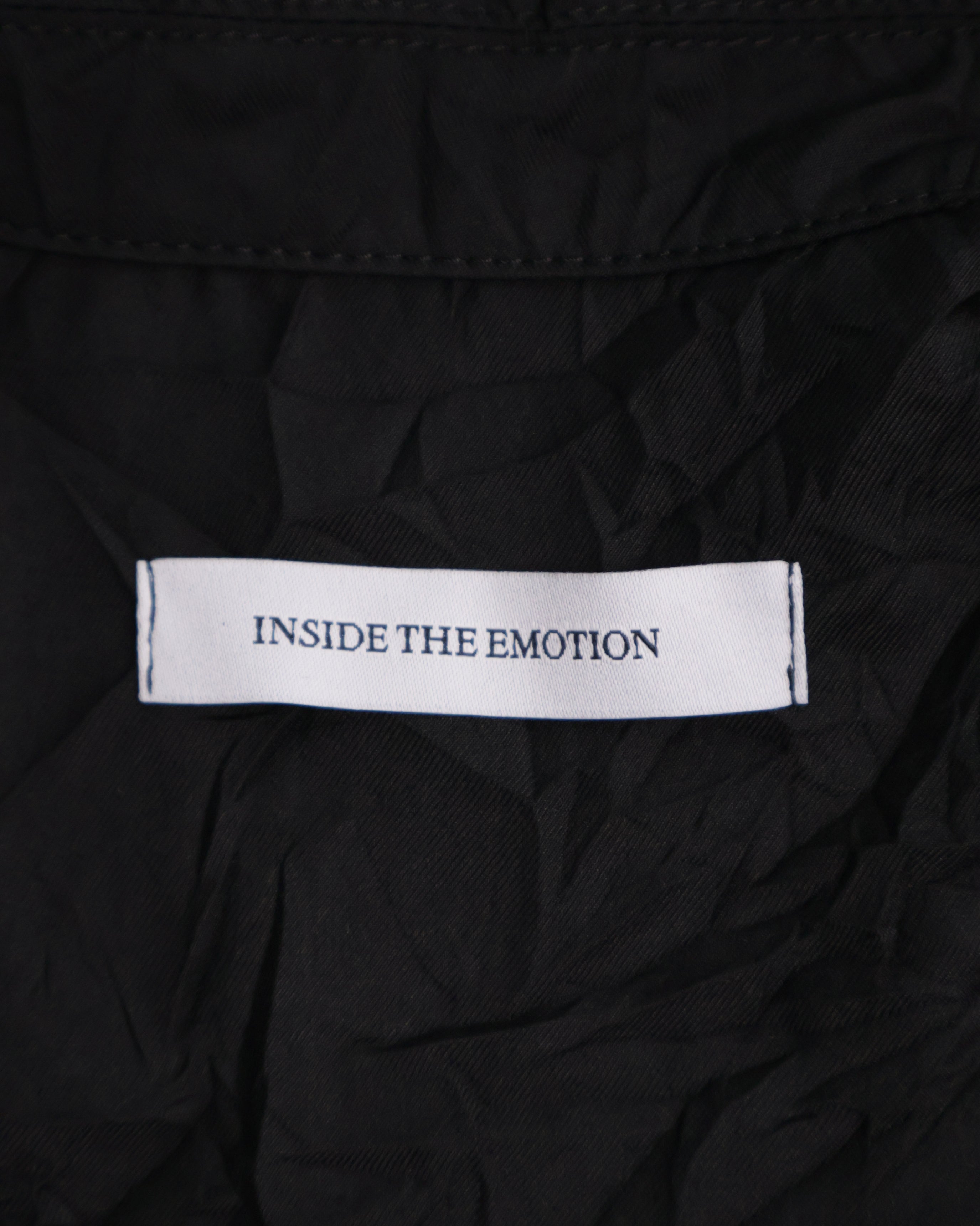 Pleated Collar Shirt - Black