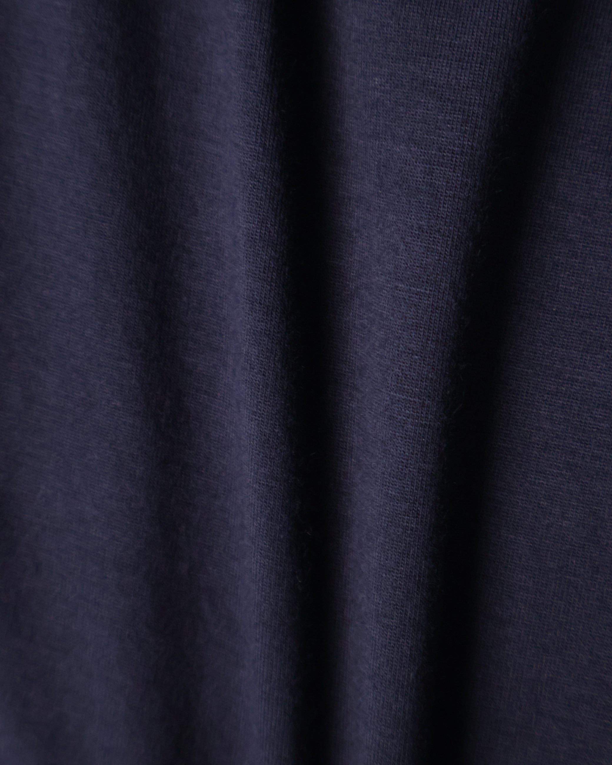 Buttoned Neck Hoodie -  Navy