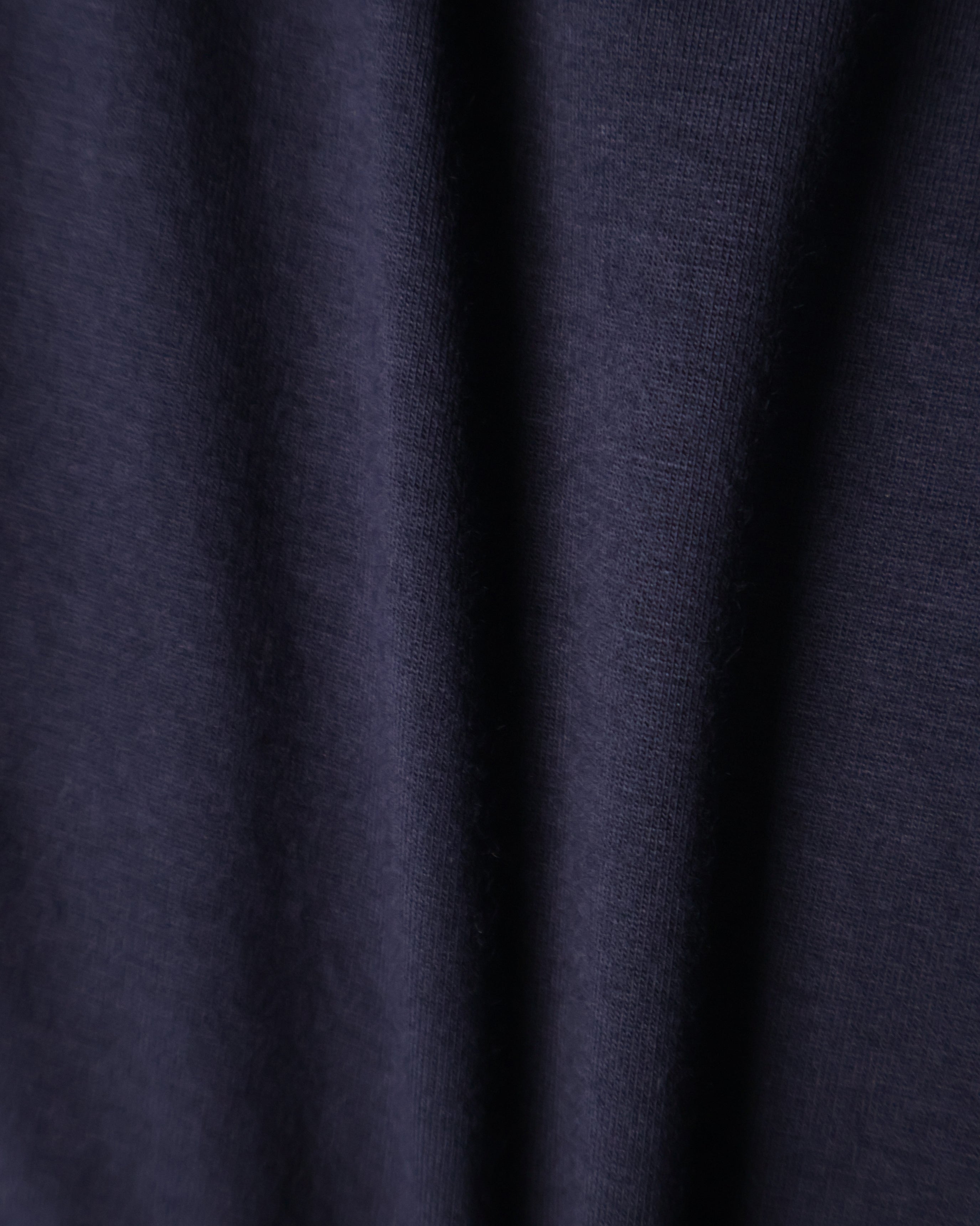 Buttoned Neck Hoodie -  Navy