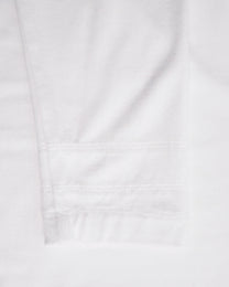 Buttoned Neck Hoodie -  White
