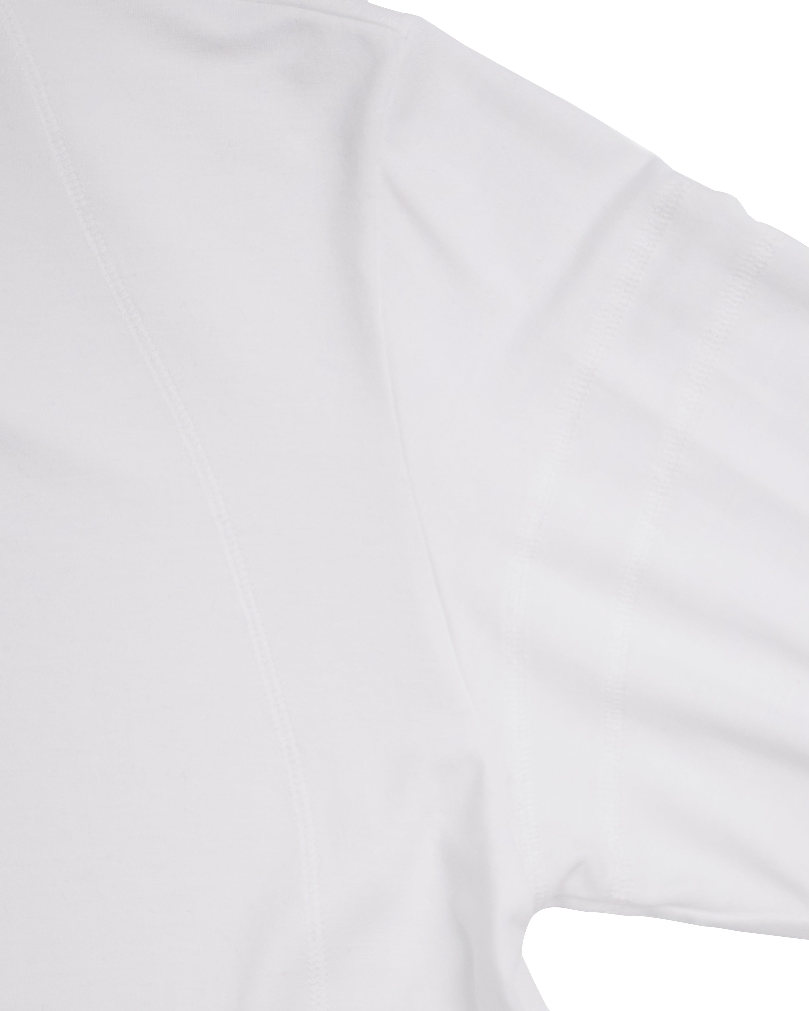 Buttoned Neck Hoodie -  White