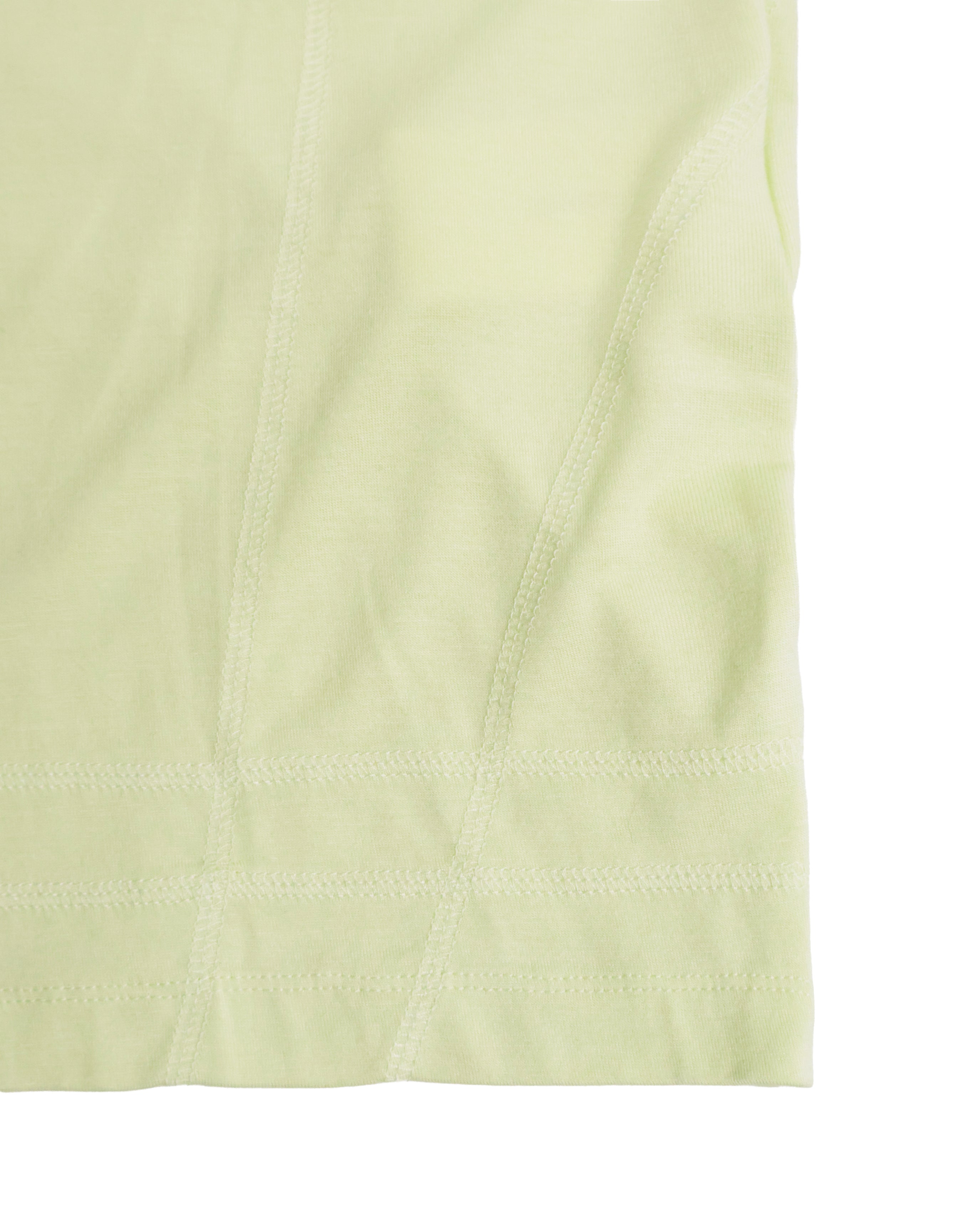 Buttoned Neck Hoodie -  Neon Yellow