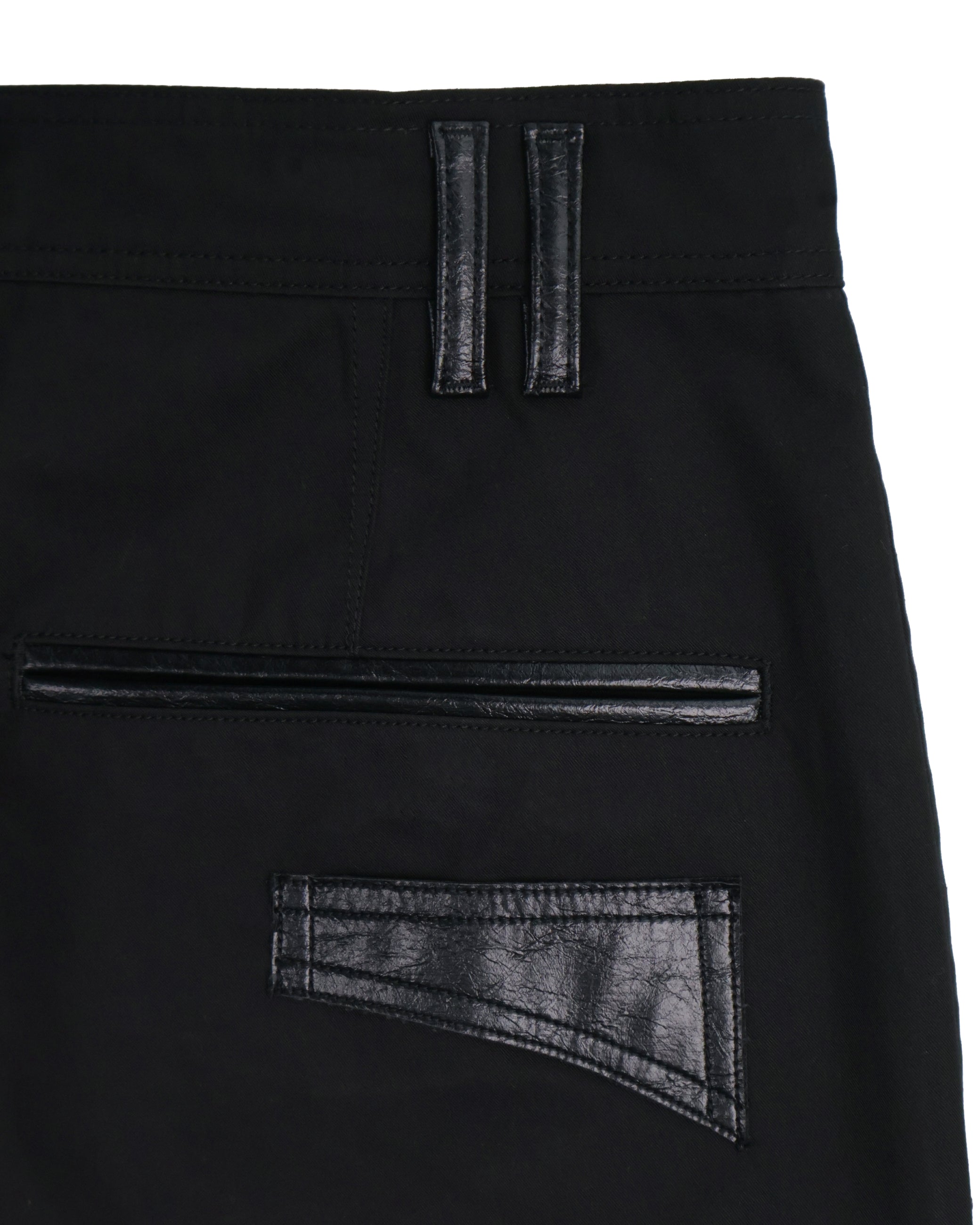 Leather Pocket Pants - Black