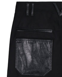 Leather Pocket Pants - Black