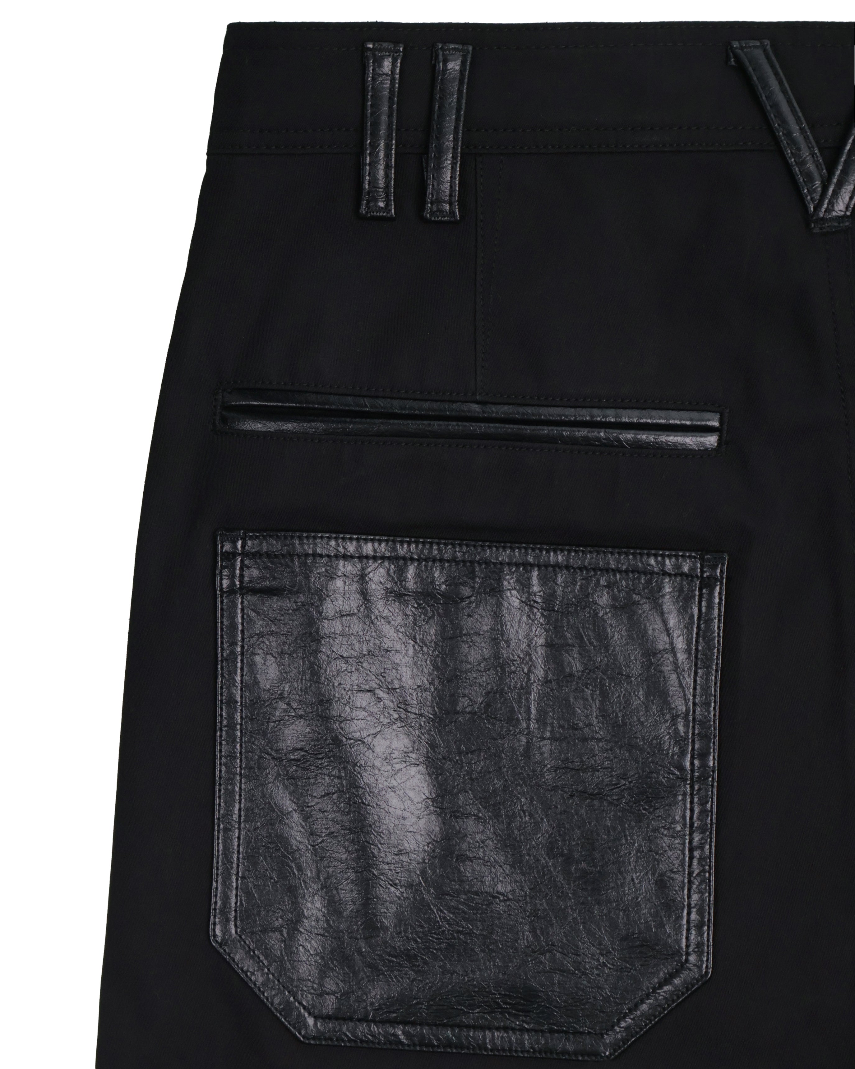 Leather Pocket Pants - Black